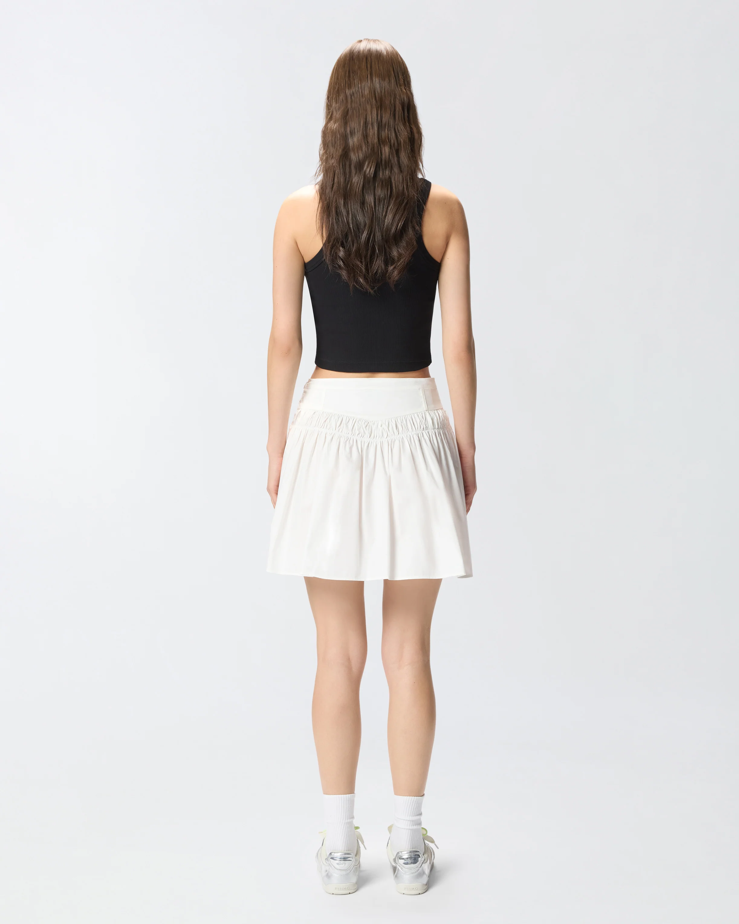 Short skirt with gathering and drawstring - Image 3