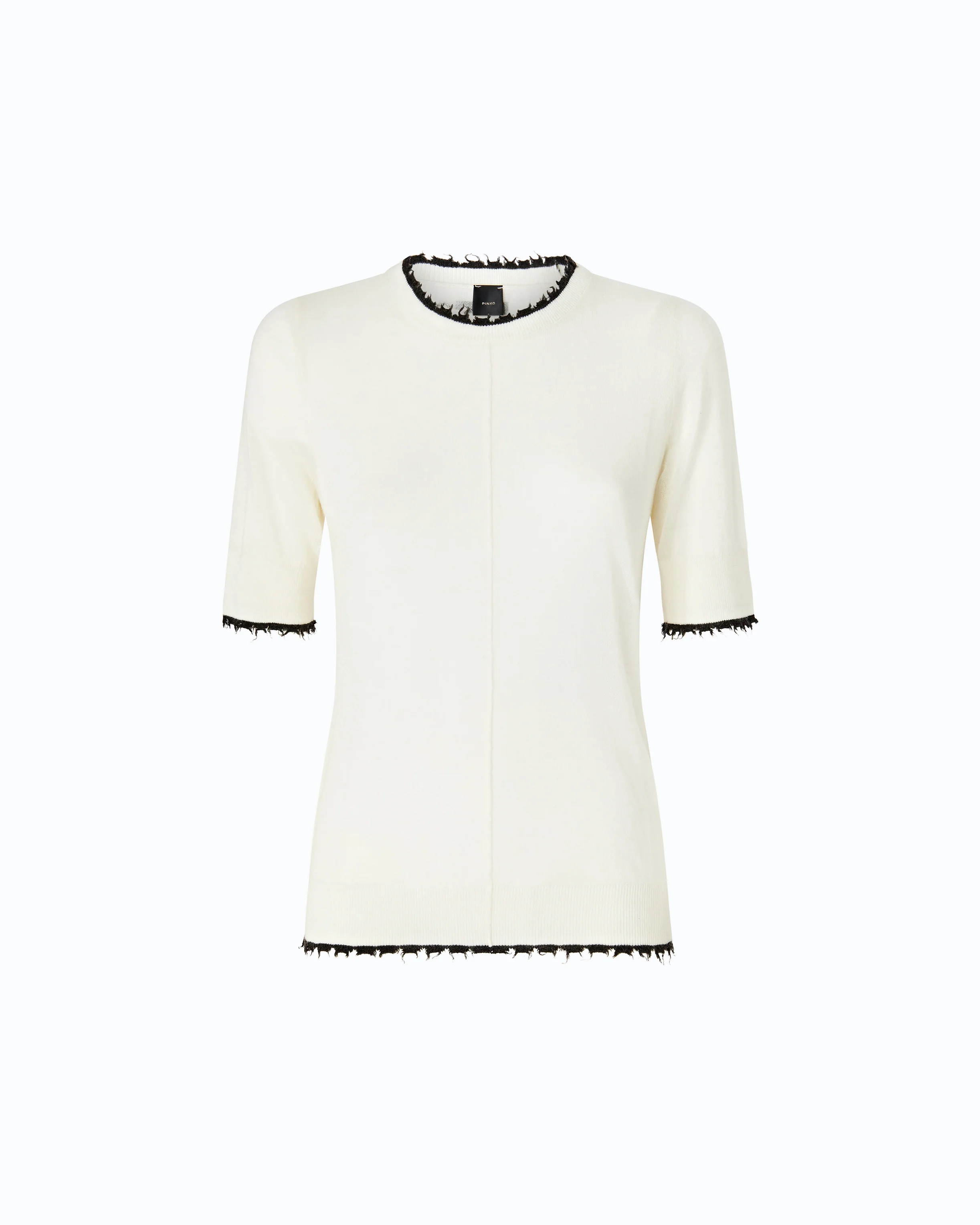 Short-sleeved T-shirt with frayed edges - Image 5