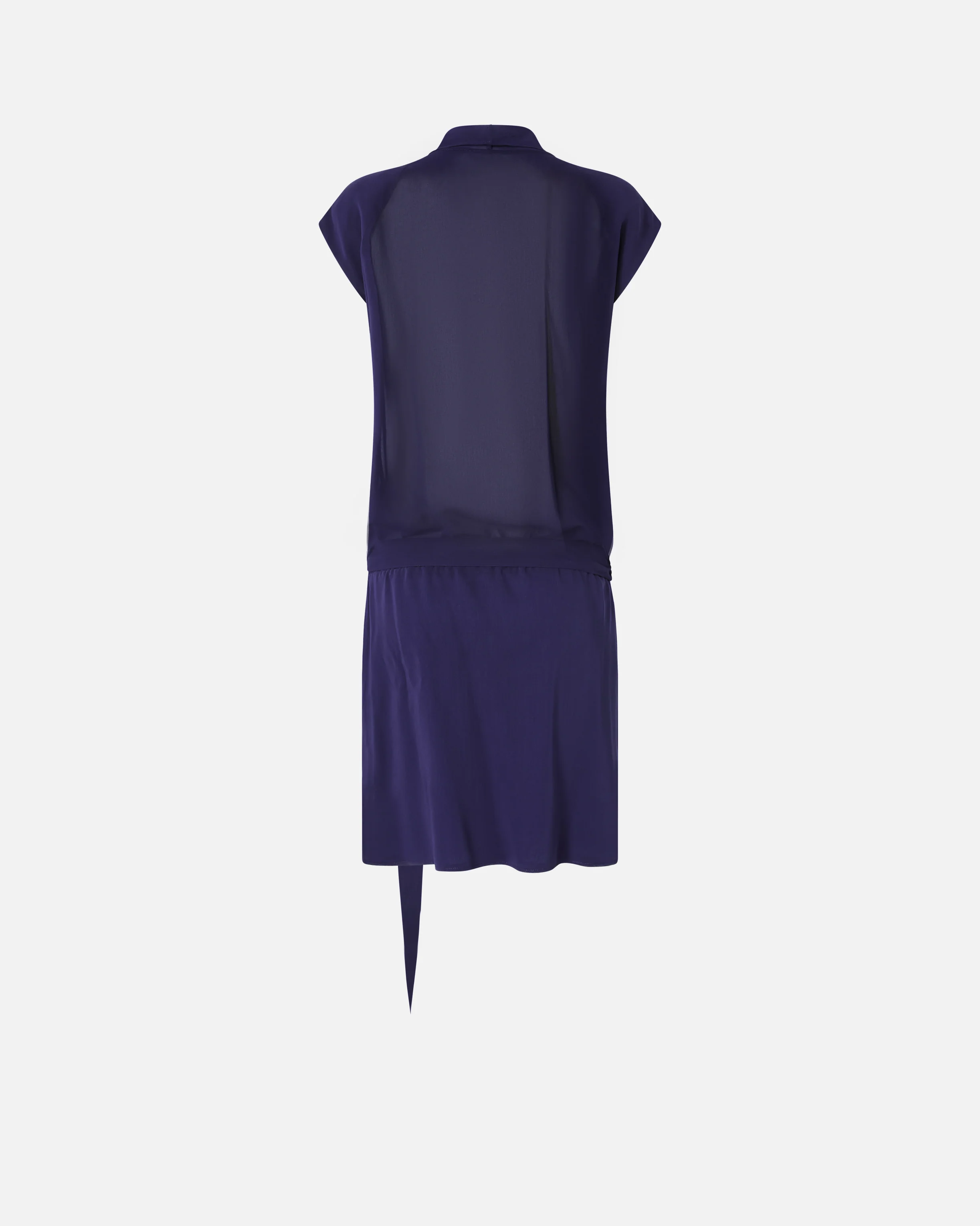 Short wrap dress with sheer details - Image 6