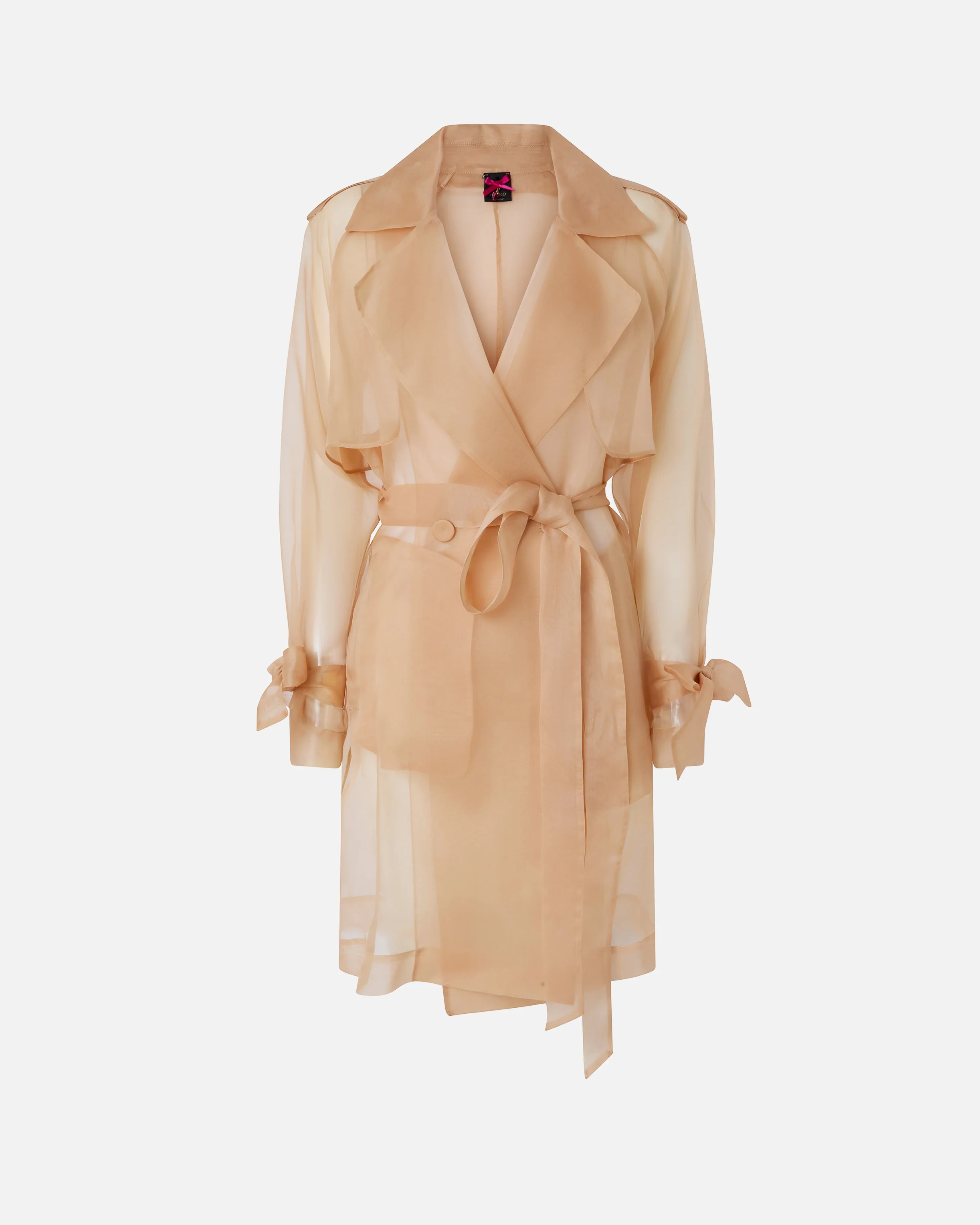 Silk organza trench coat - Image 6
