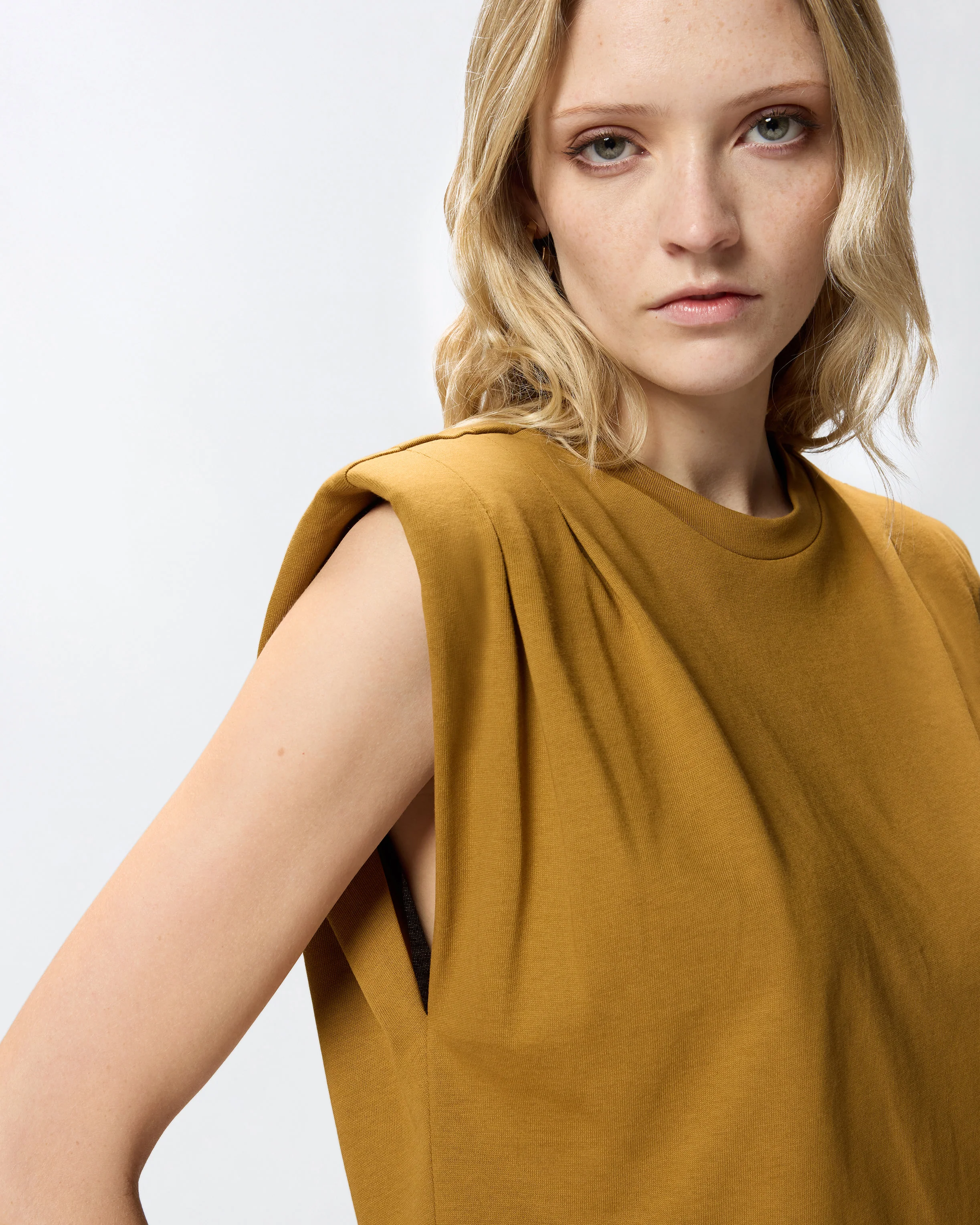 Sleeveless double jersey T-shirt - Image 4