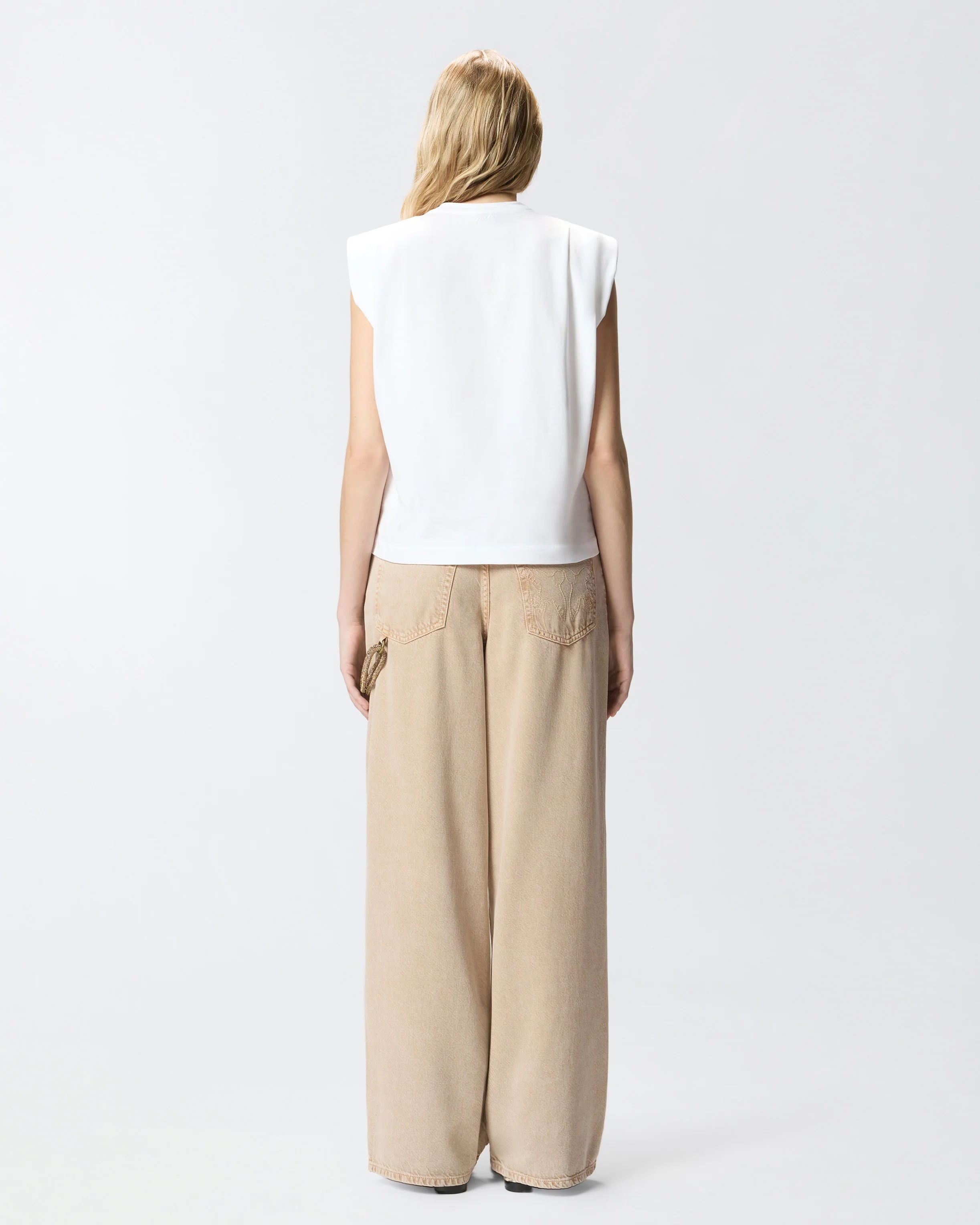 Sleeveless double jersey T-shirt - Image 3