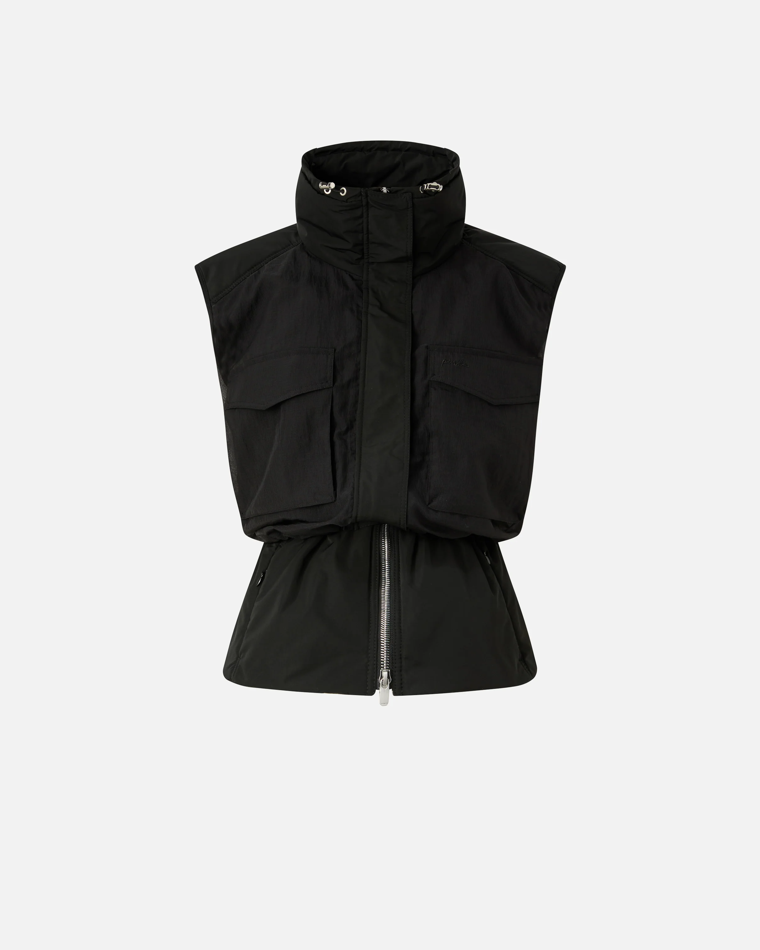 Sleeveless down jacket with drawstring - Image 5