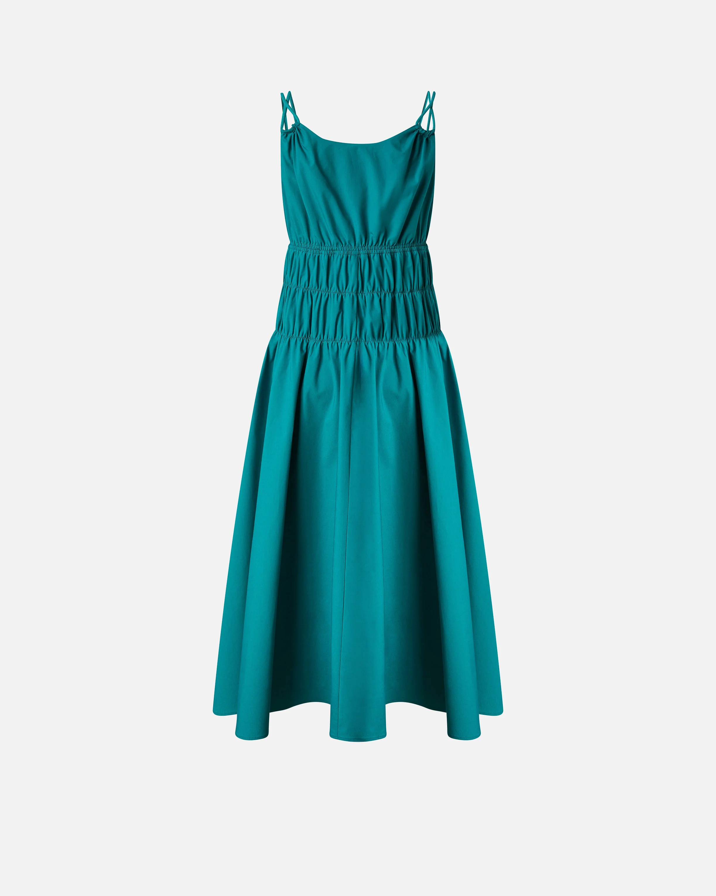 Sleeveless midi dress with pleats and gathering - Image 6