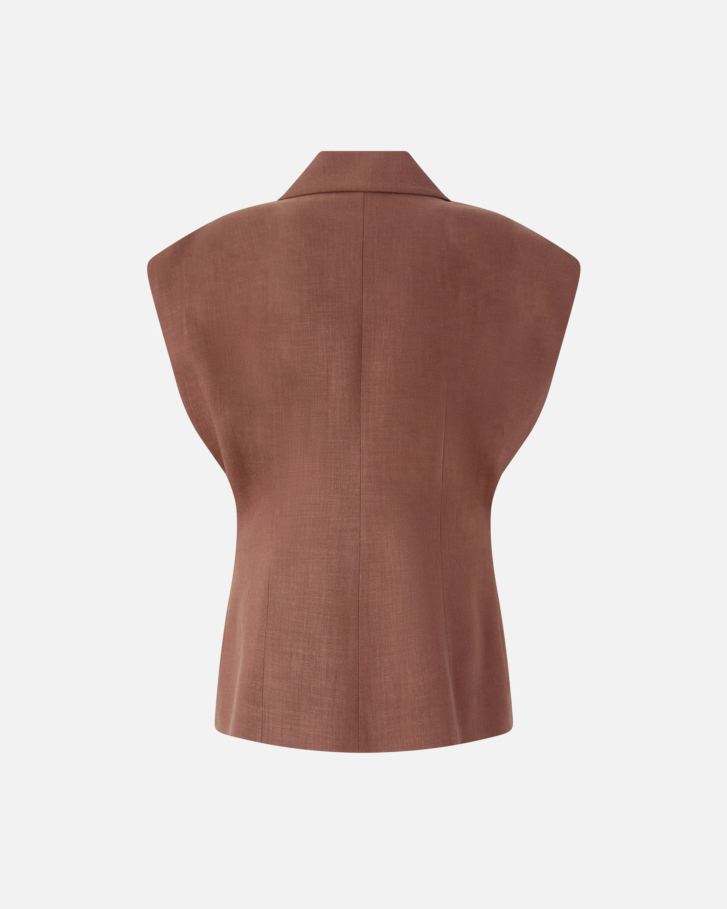 Sleeveless rustic-effect jacket - Image 6