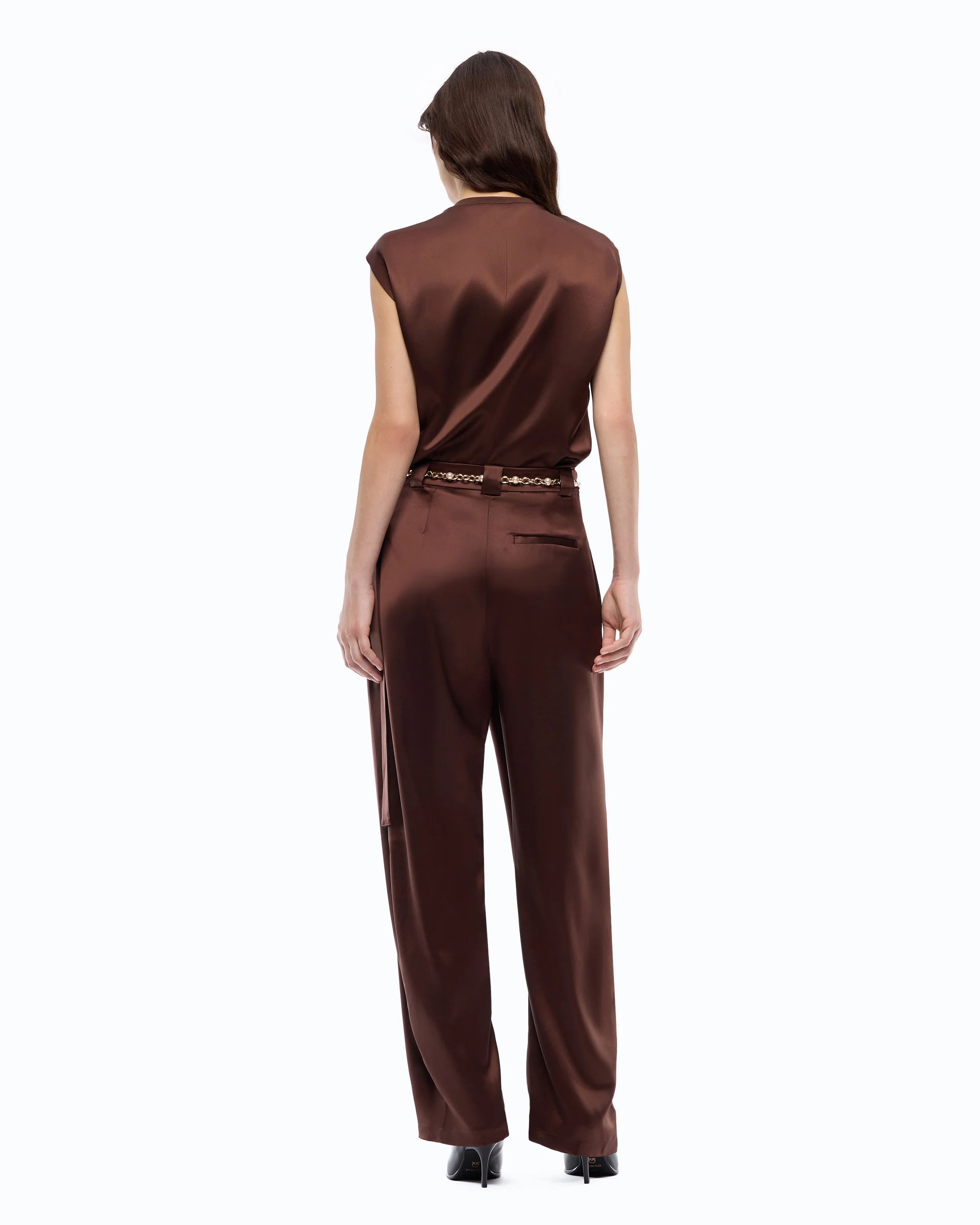 Sleeveless satin blouse - Image 3