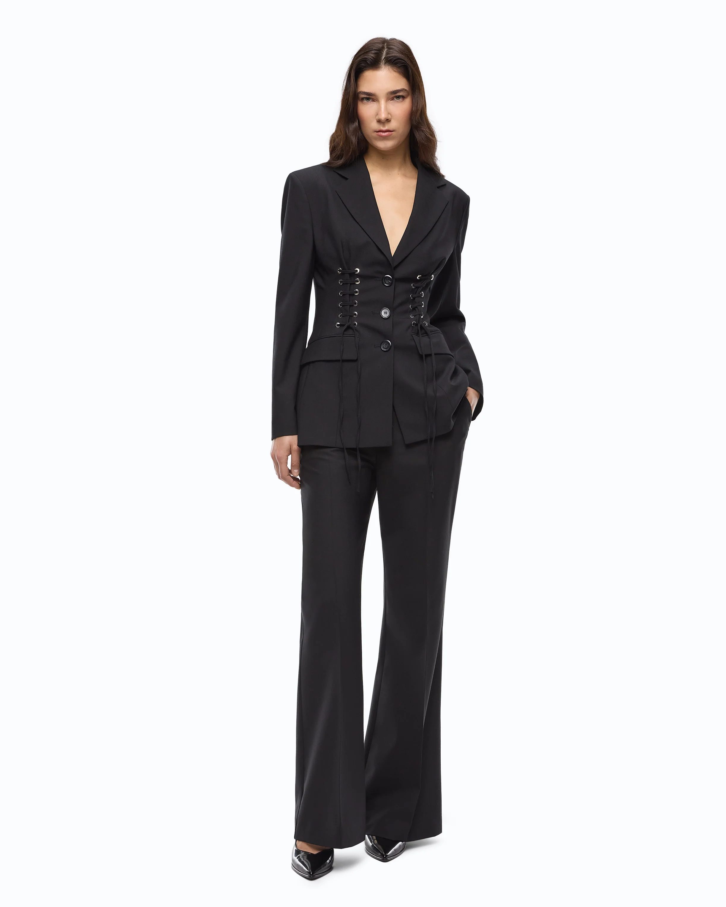 Slim-fit jacket with bustier design - Image 2