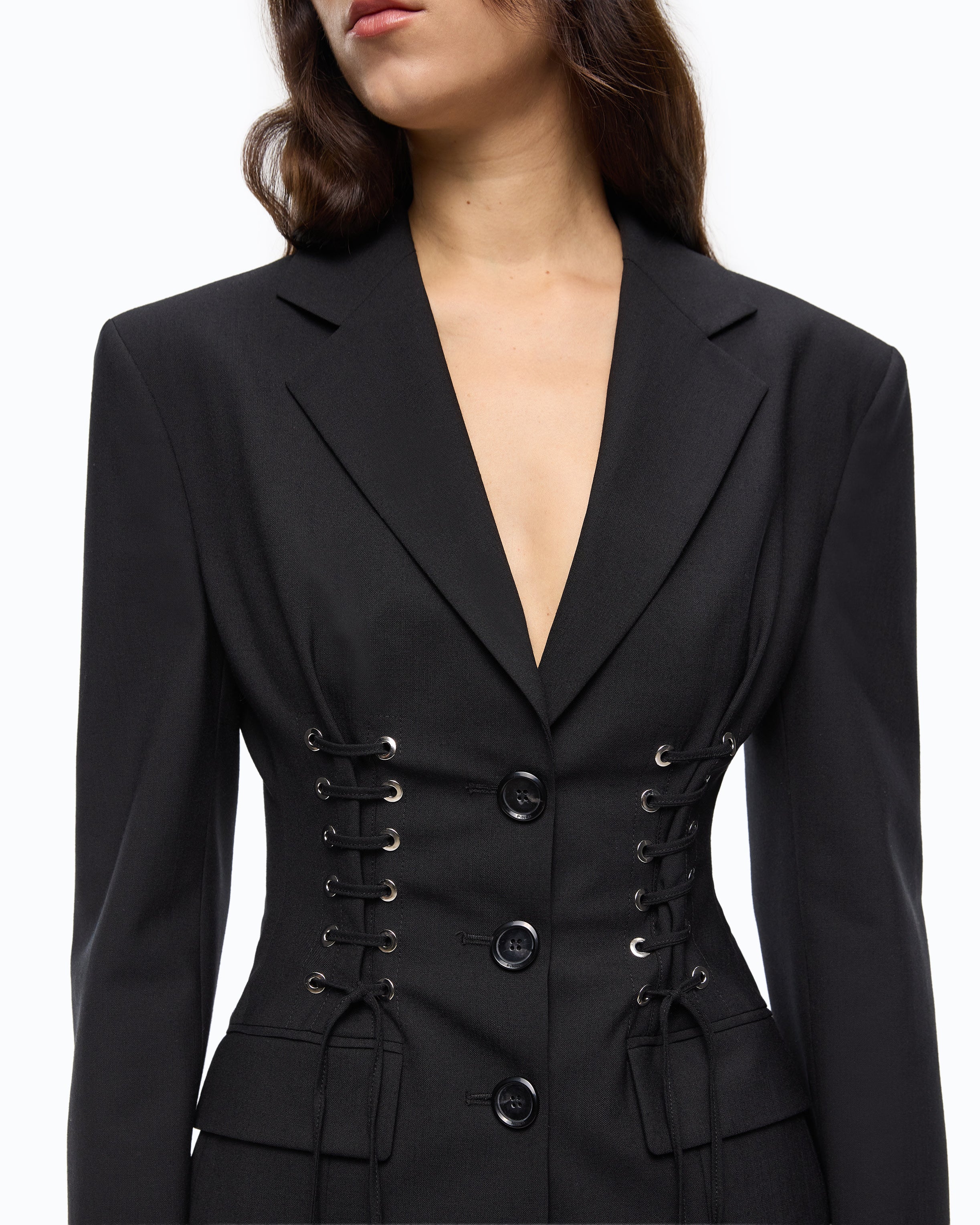 Slim-fit jacket with bustier design - Image 3