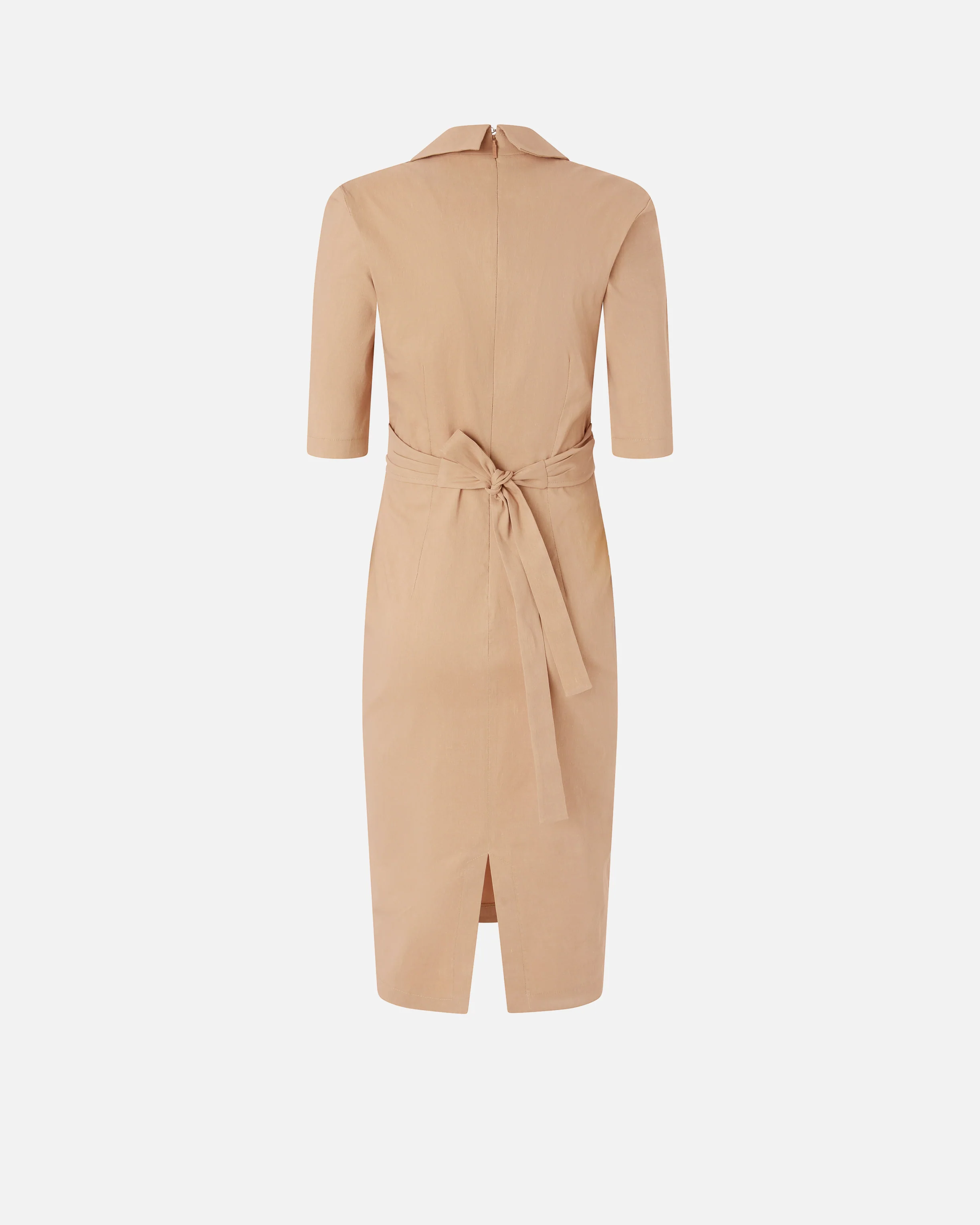 Slim-fit midi dress with bow - Image 6