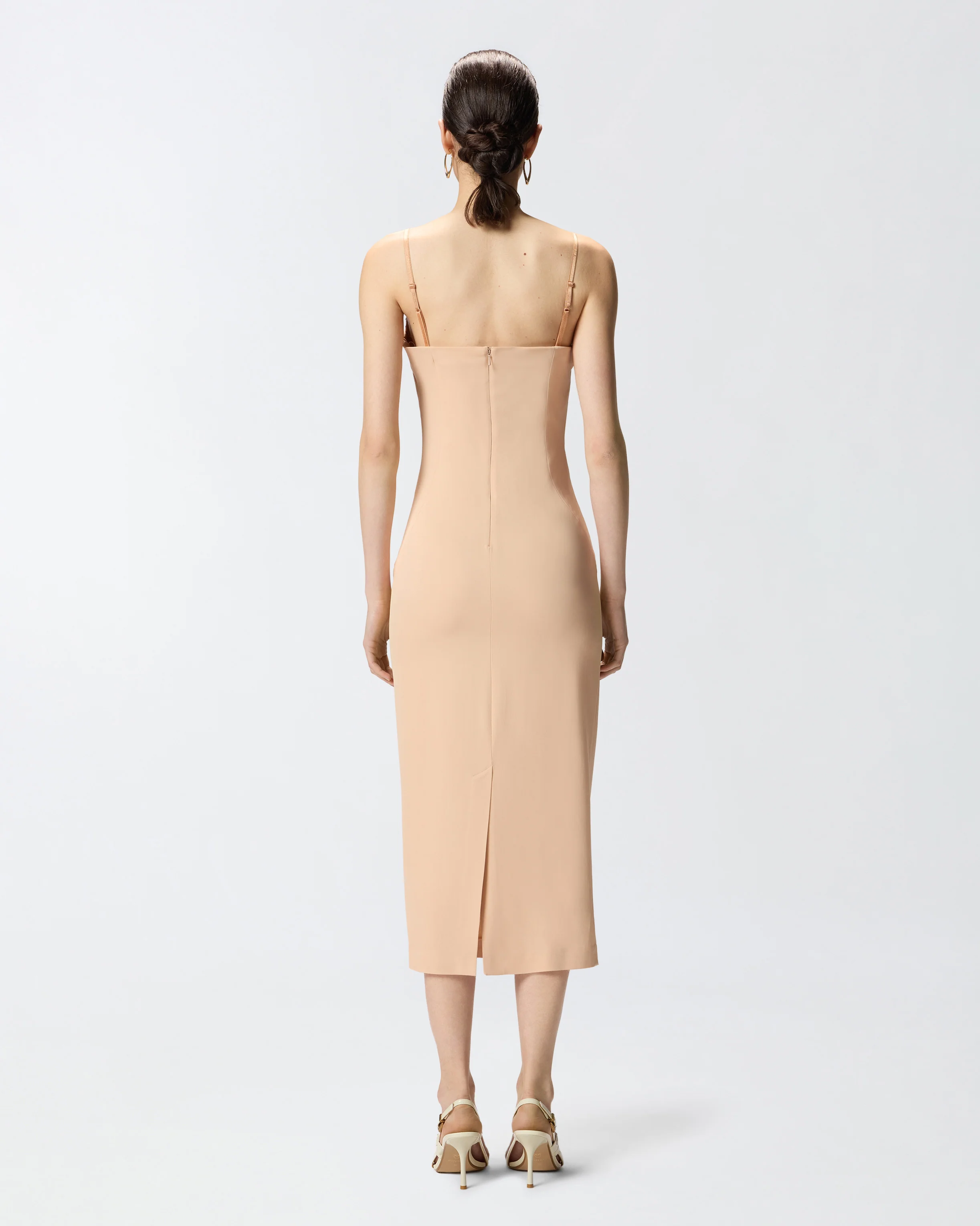 Slim-fit midi dress with jewel embroidery - Image 3