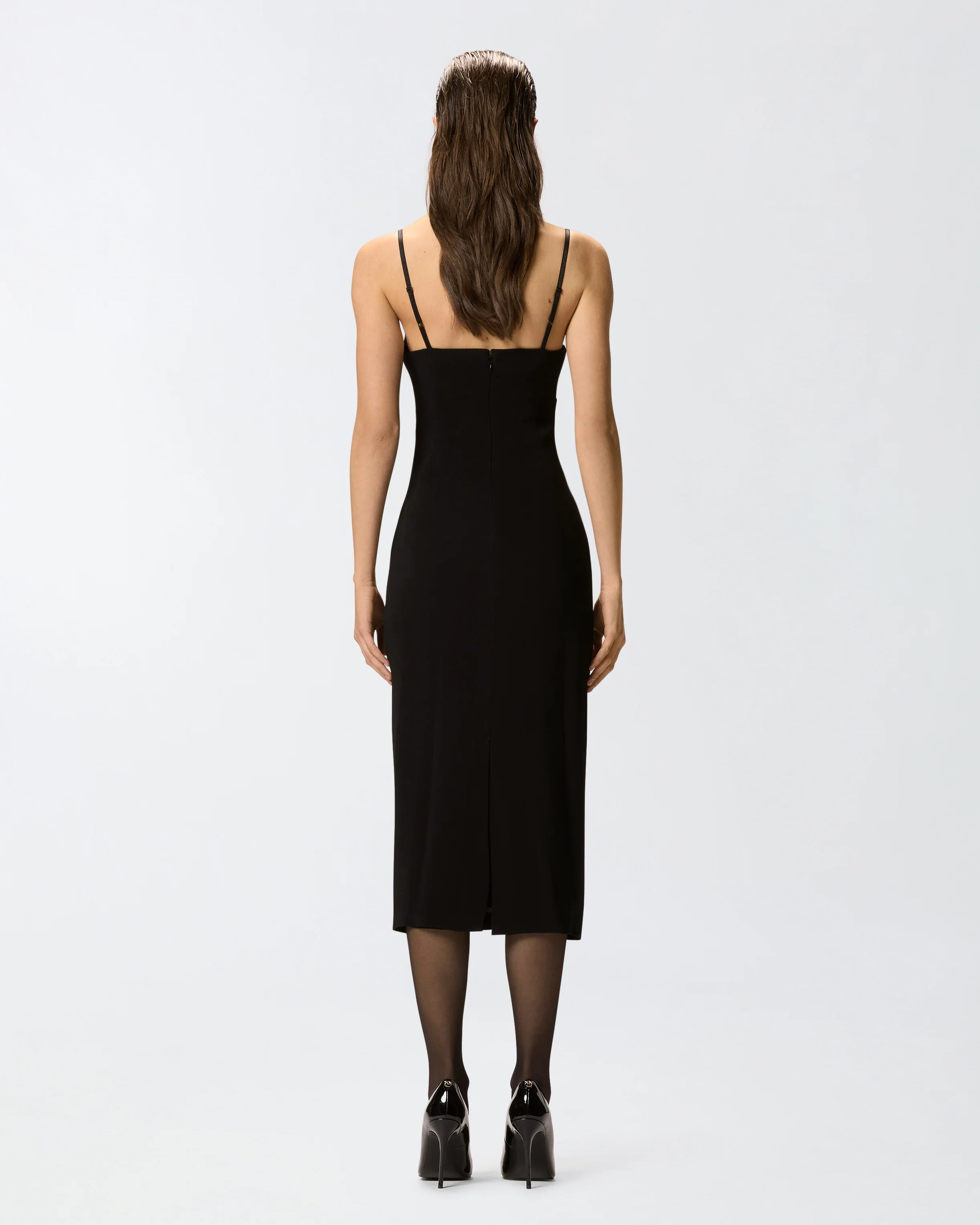 Slim-fit midi dress with jewel embroidery - Image 3