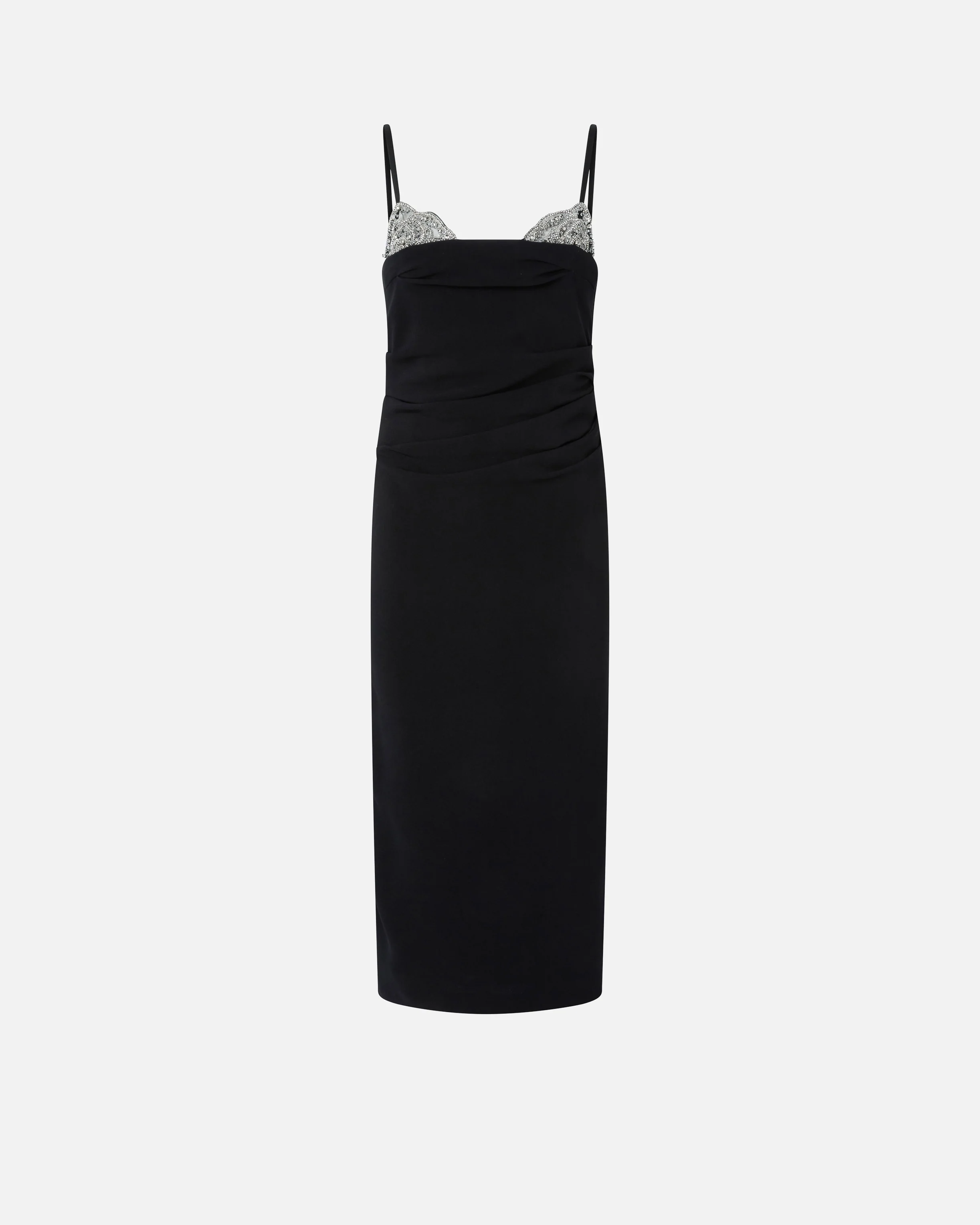 Slim-fit midi dress with jewel embroidery - Image 5
