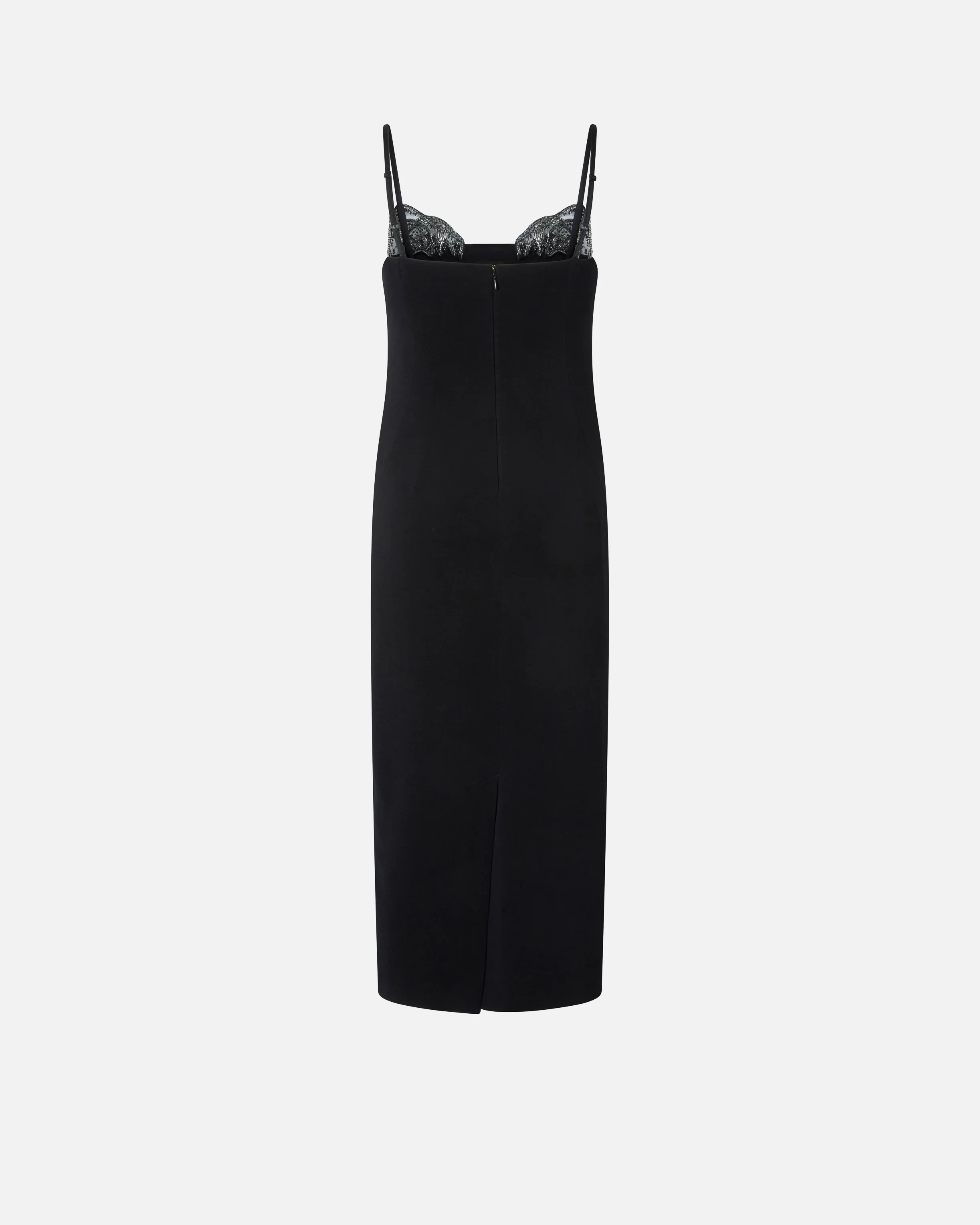 Slim-fit midi dress with jewel embroidery - Image 6