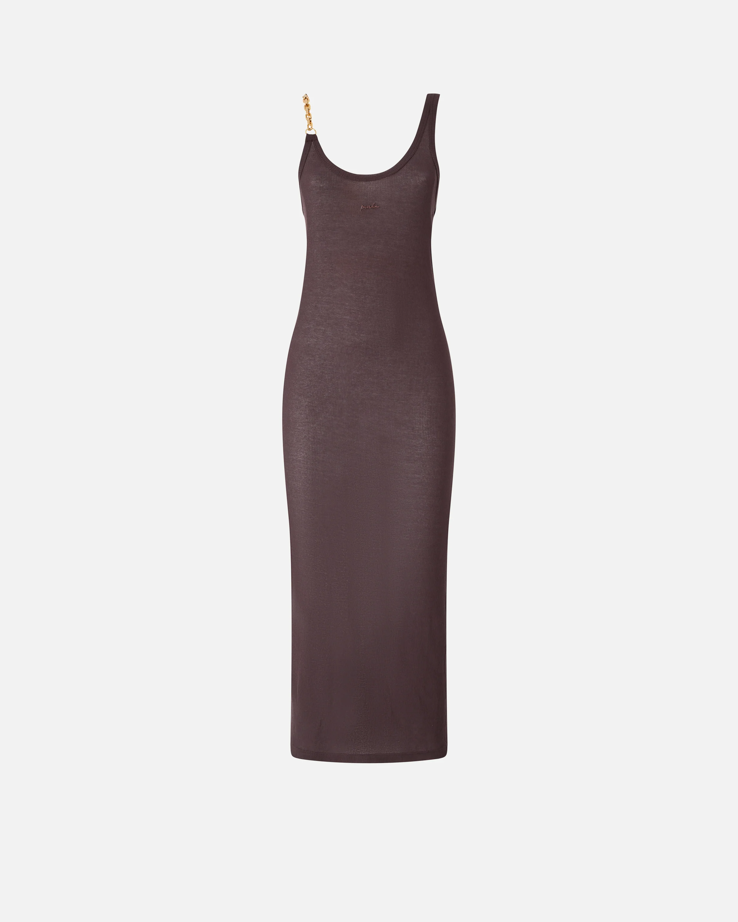 Slim-fit midi dress with jewel strap - Image 5
