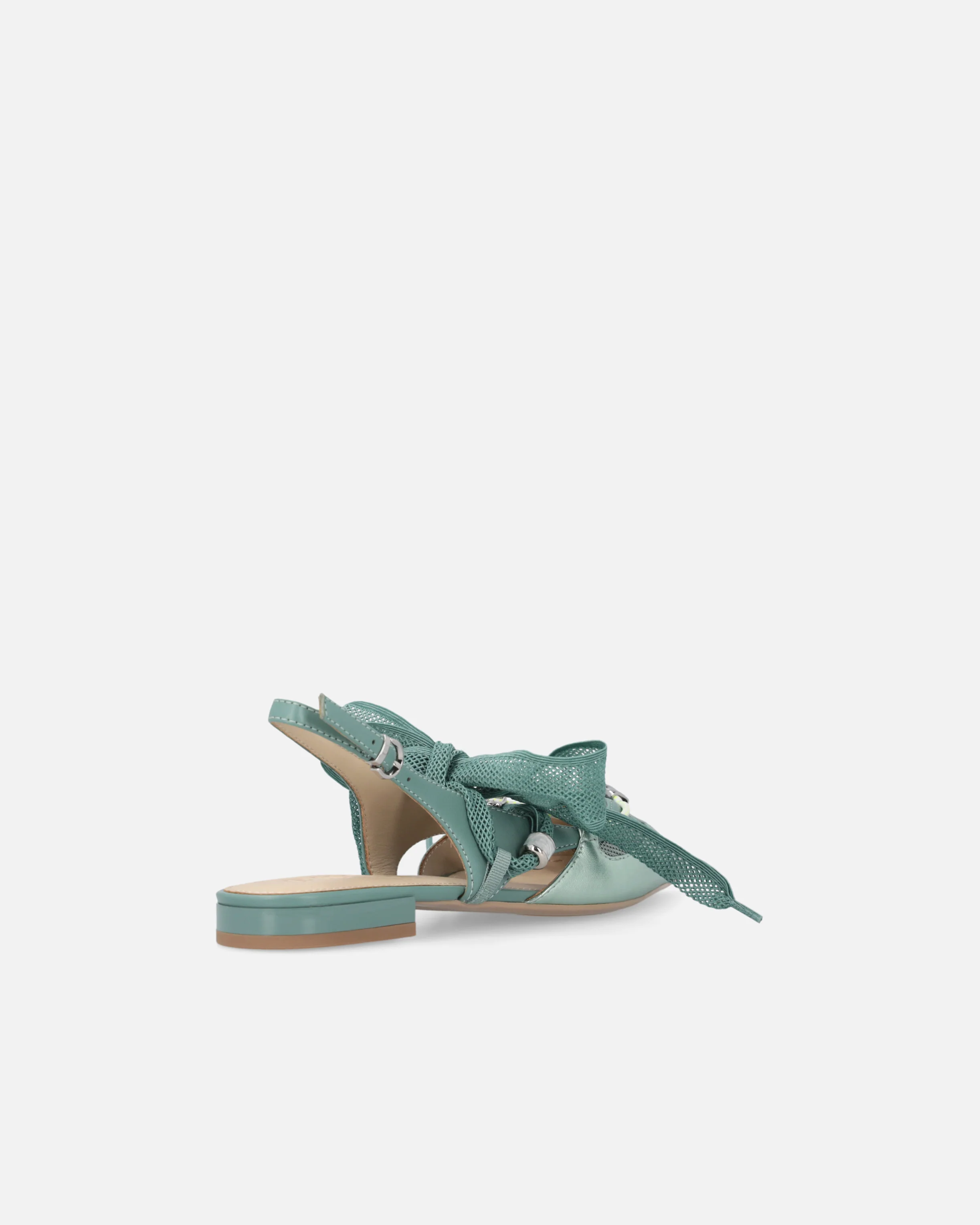 Slingback ballerinas with ties - Image 3