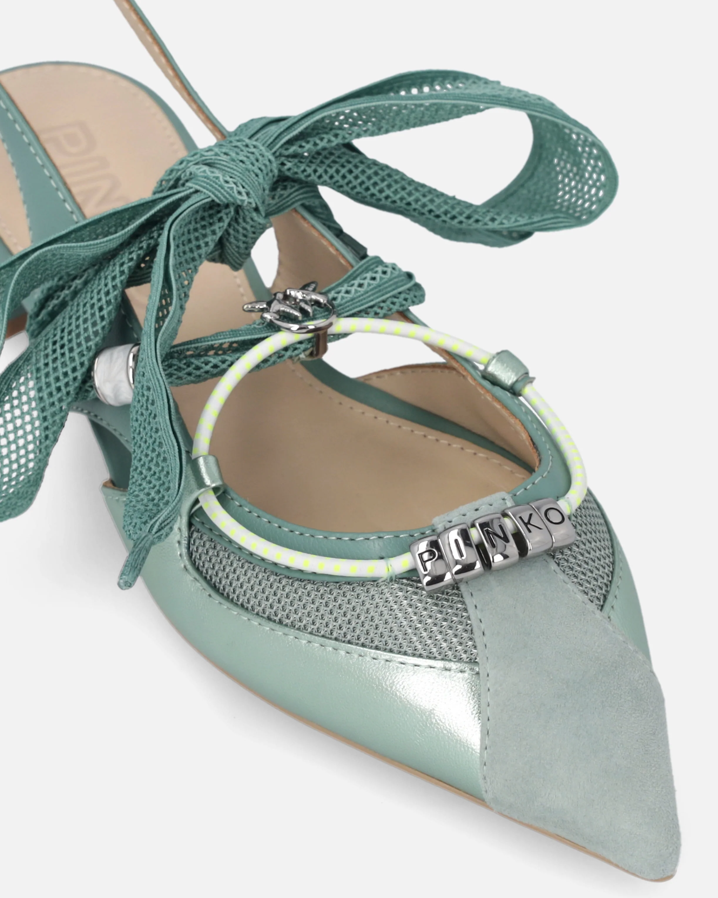 Slingback ballerinas with ties - Image 4