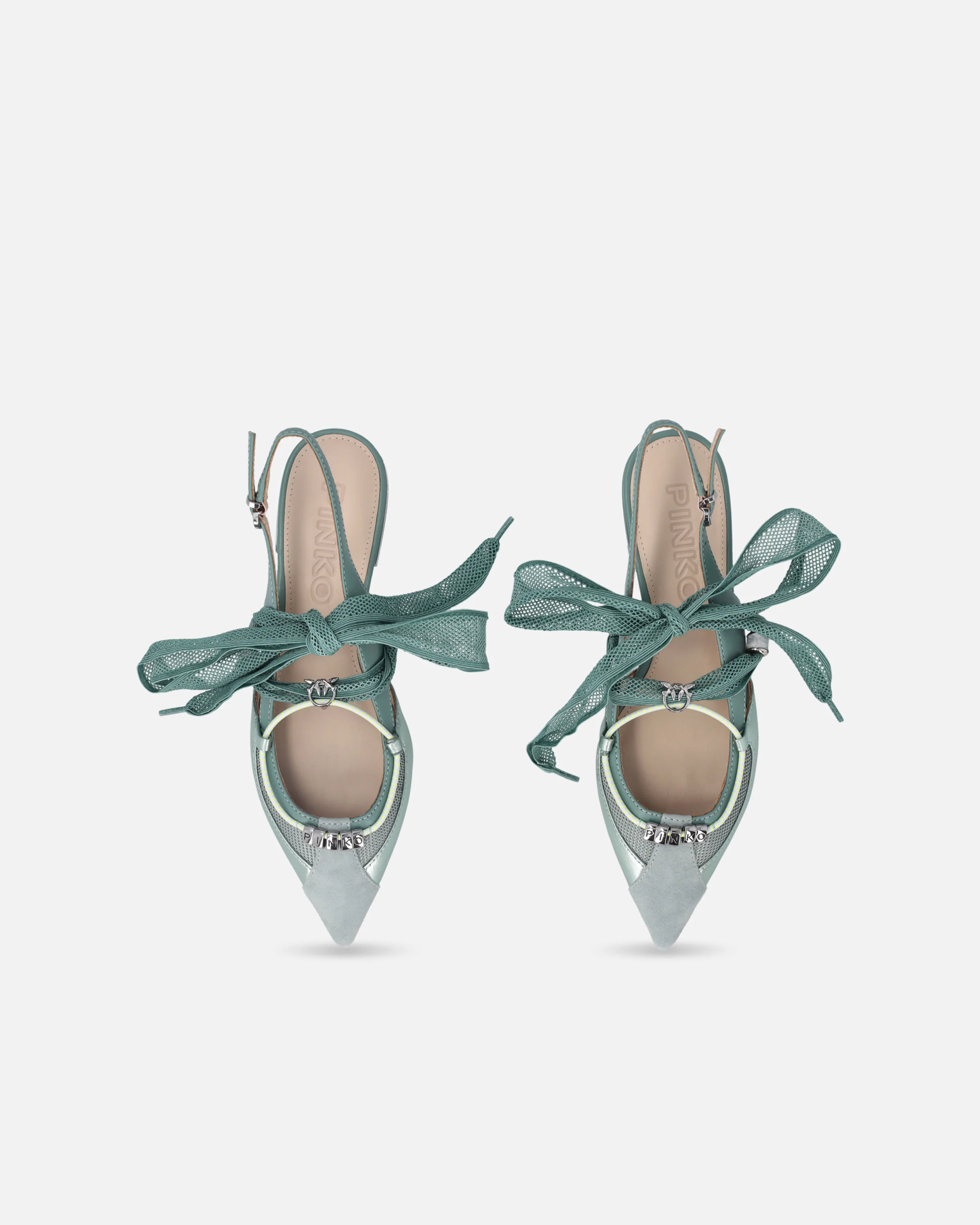 Slingback ballerinas with ties - Image 9