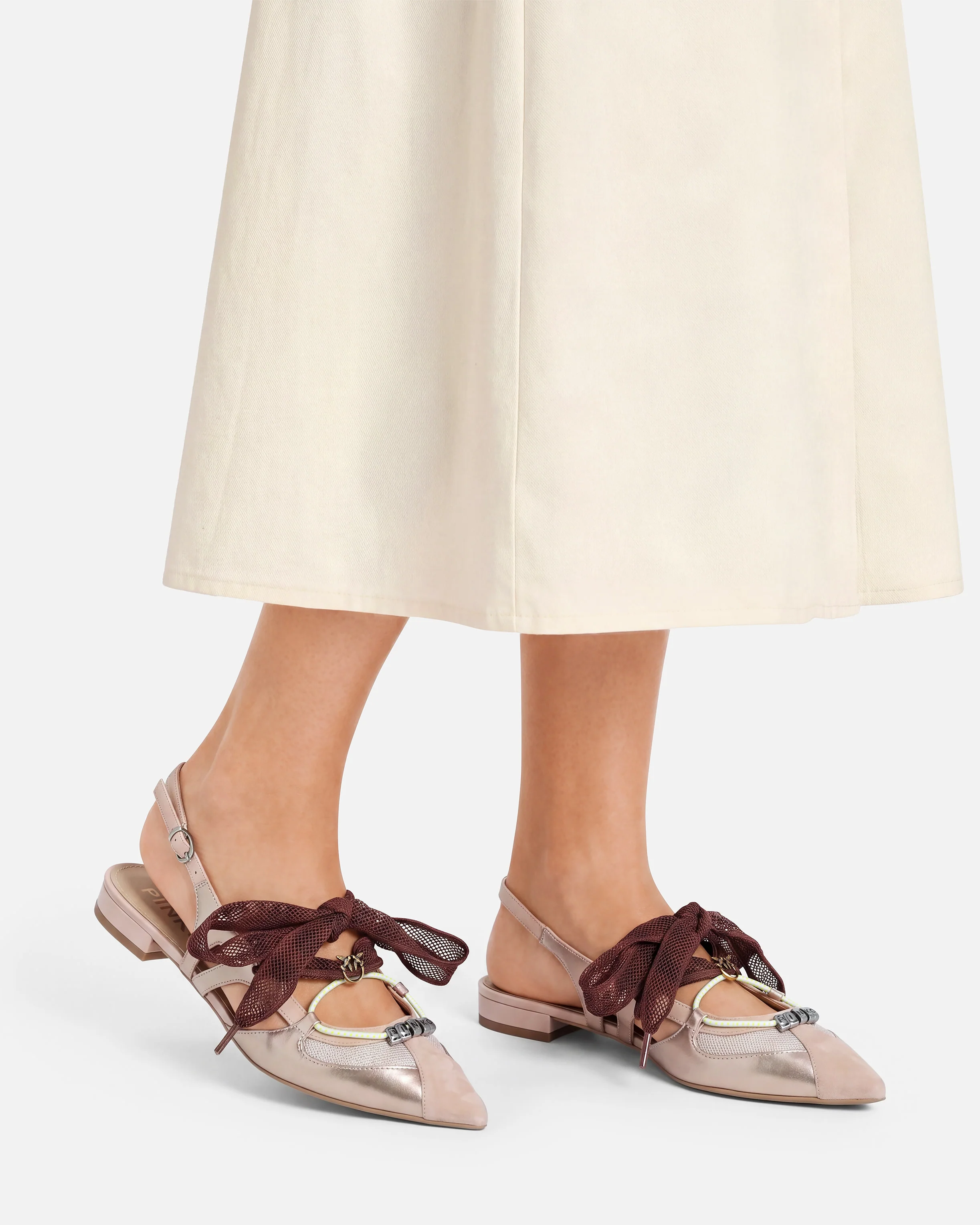 Slingback ballerinas with ties - Image 10