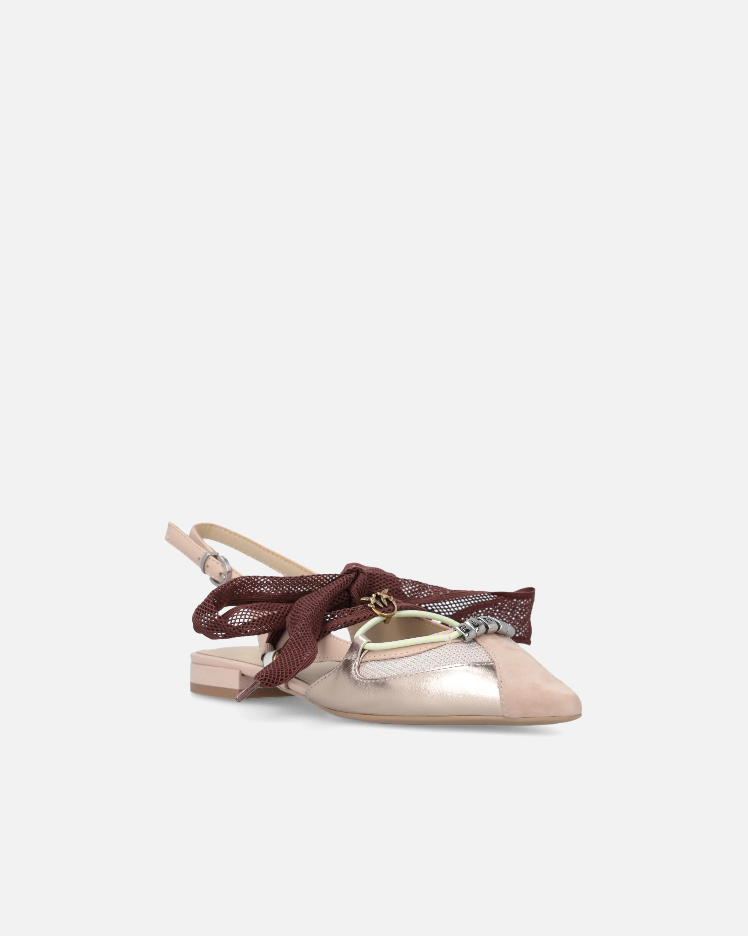 Slingback ballerinas with ties - Image 2