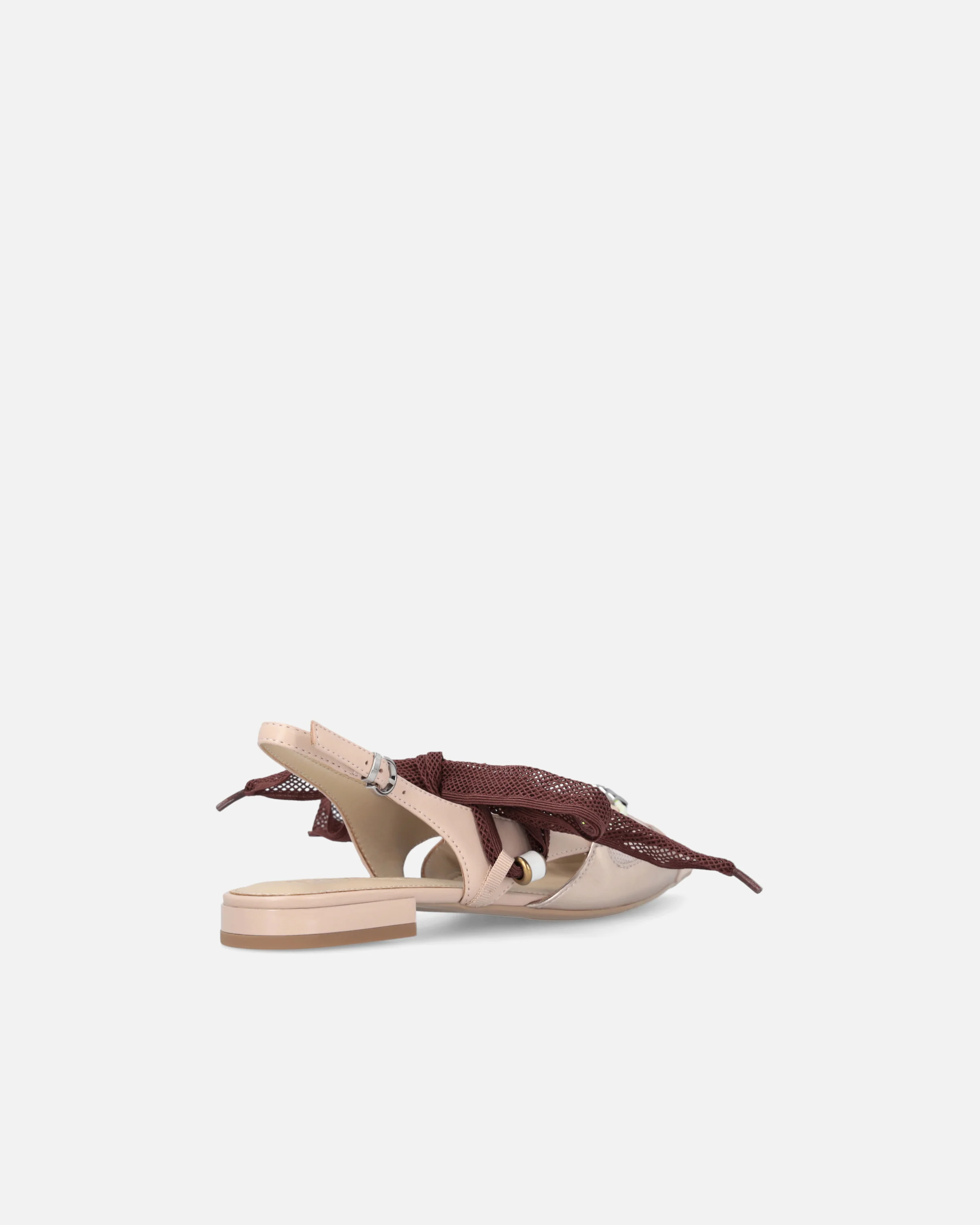 Slingback ballerinas with ties - Image 3