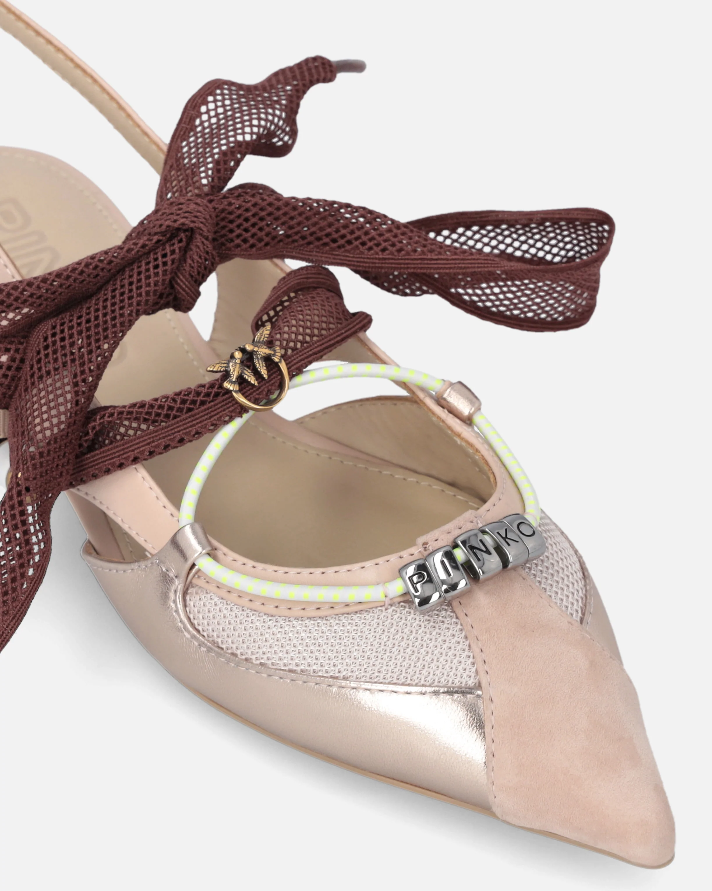 Slingback ballerinas with ties - Image 4