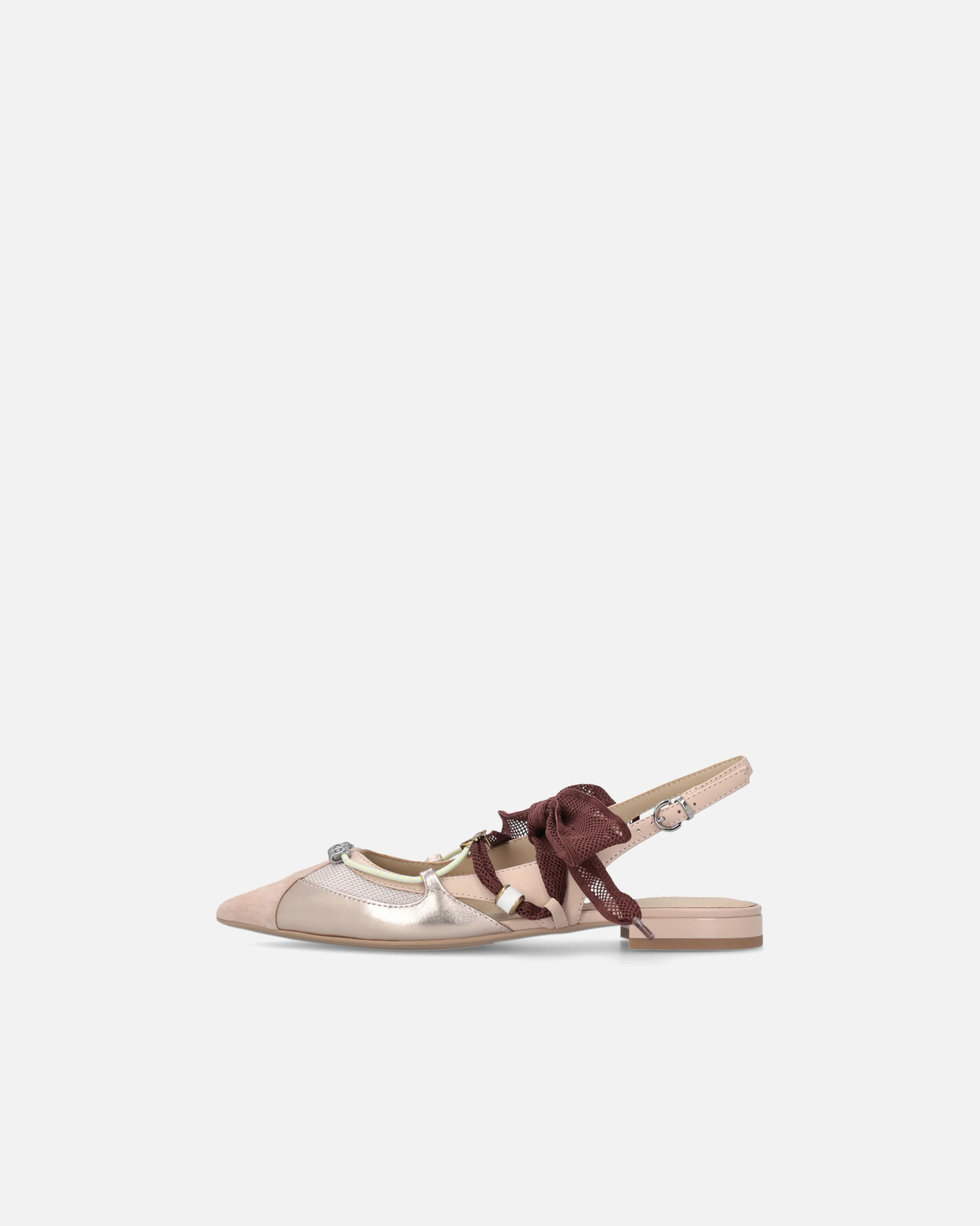 Slingback ballerinas with ties - Image 5