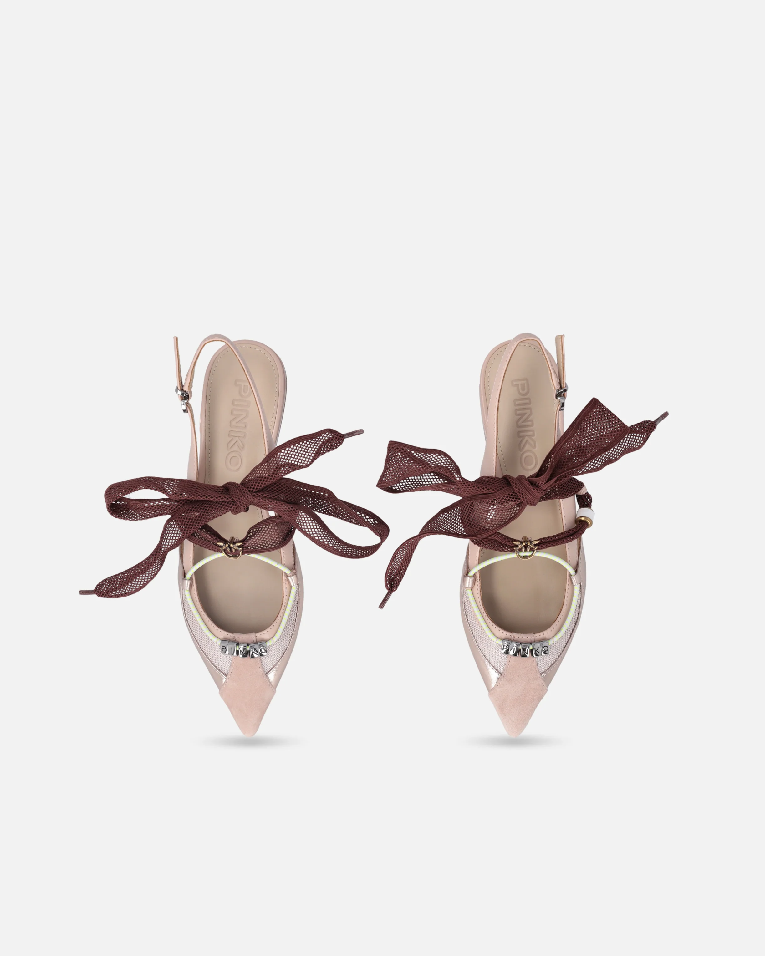 Slingback ballerinas with ties - Image 9