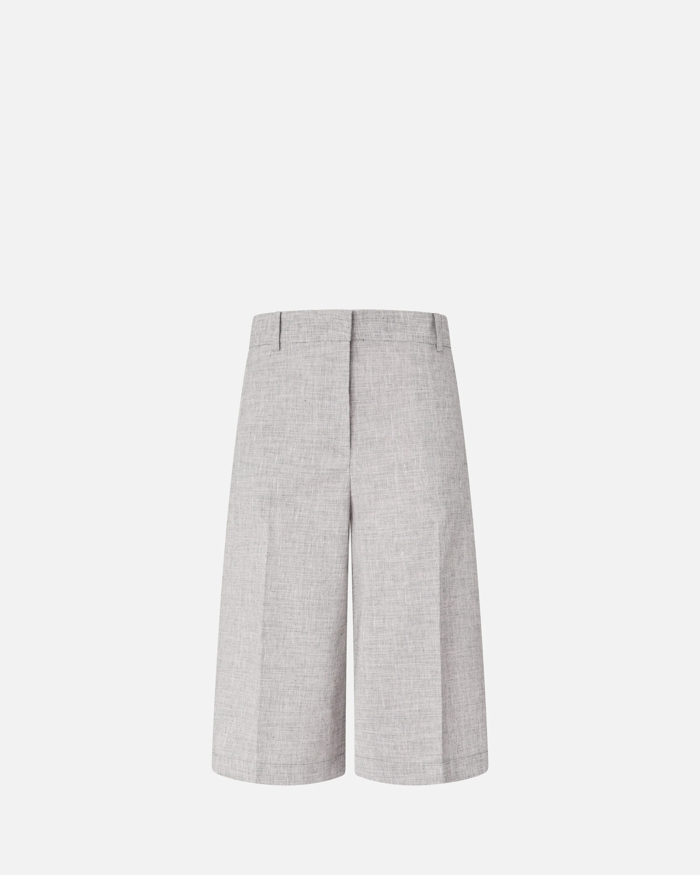 Slub shorts with pressed pleat detail - Image 5