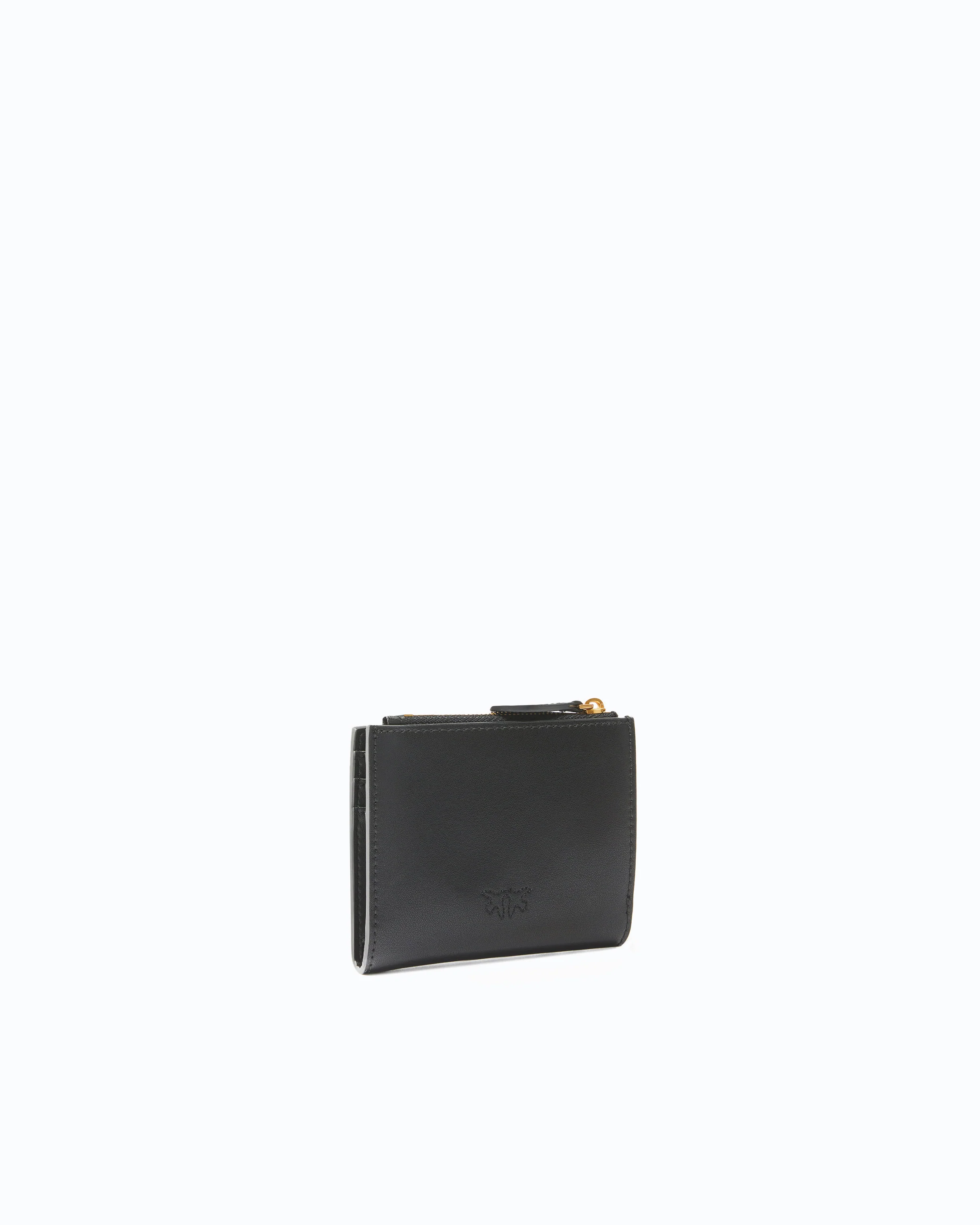Small smooth leather wallet with logo - Image 2