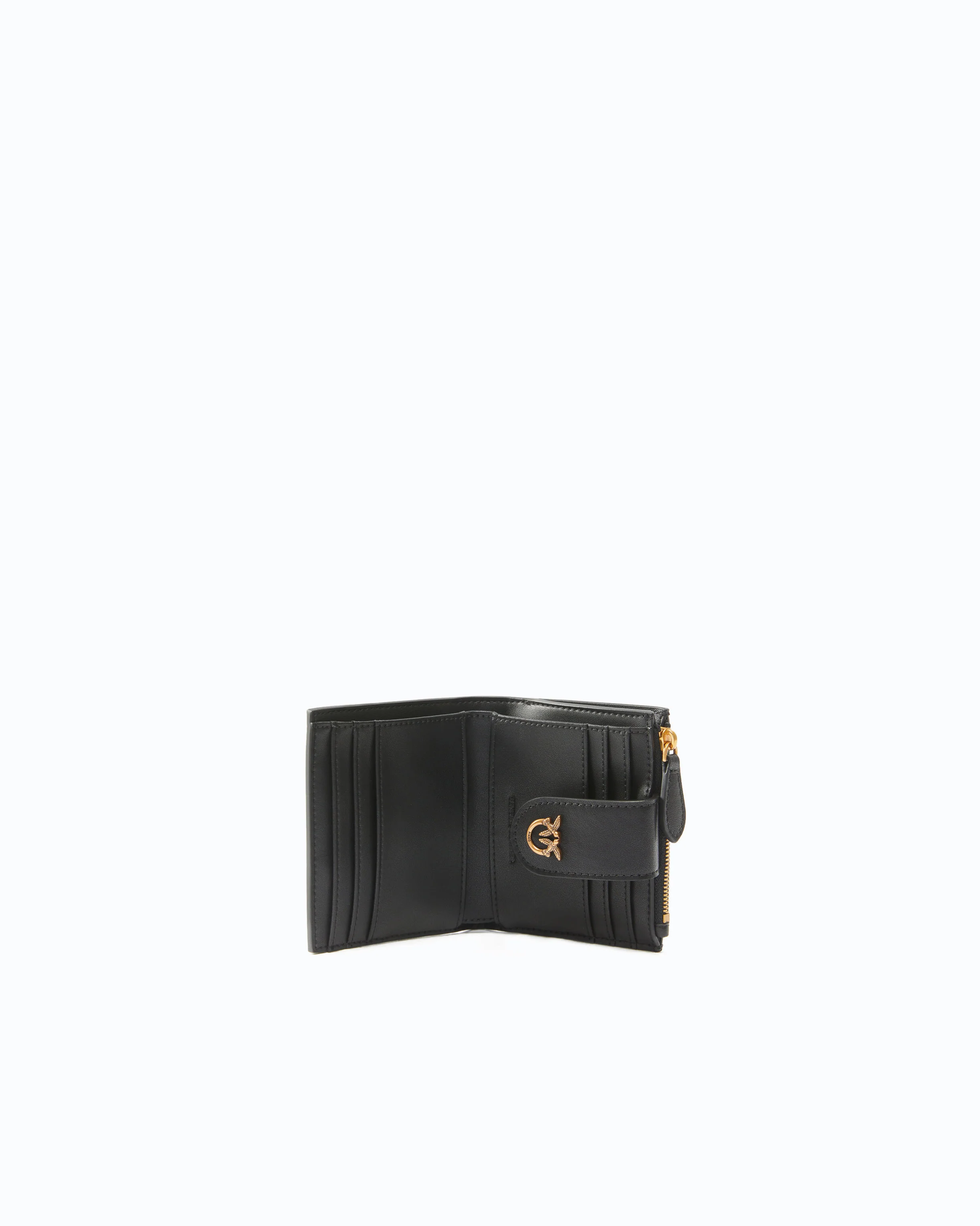 Small smooth leather wallet with logo - Image 3