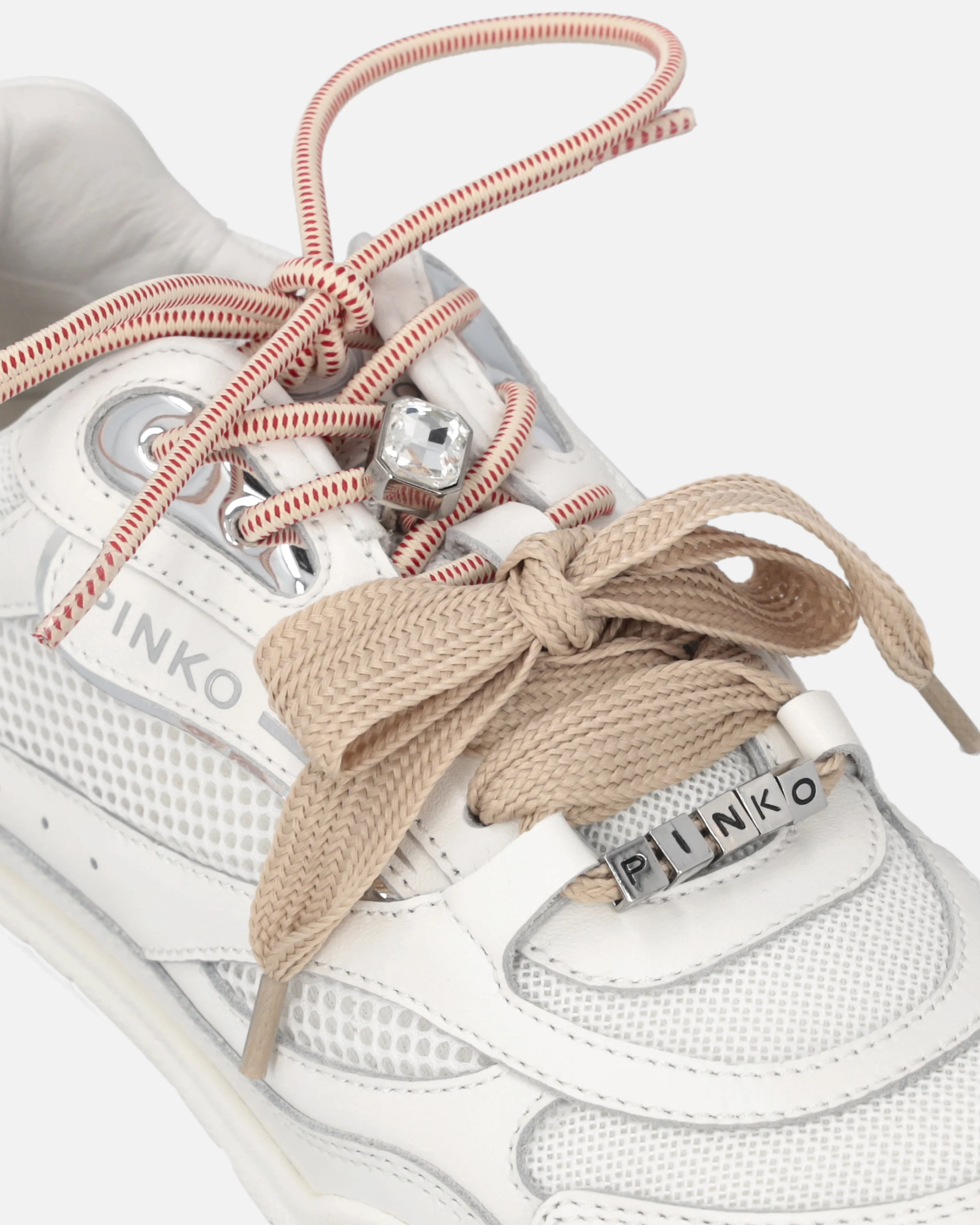 Sneakers with double laces, crystal and charms - Image 4