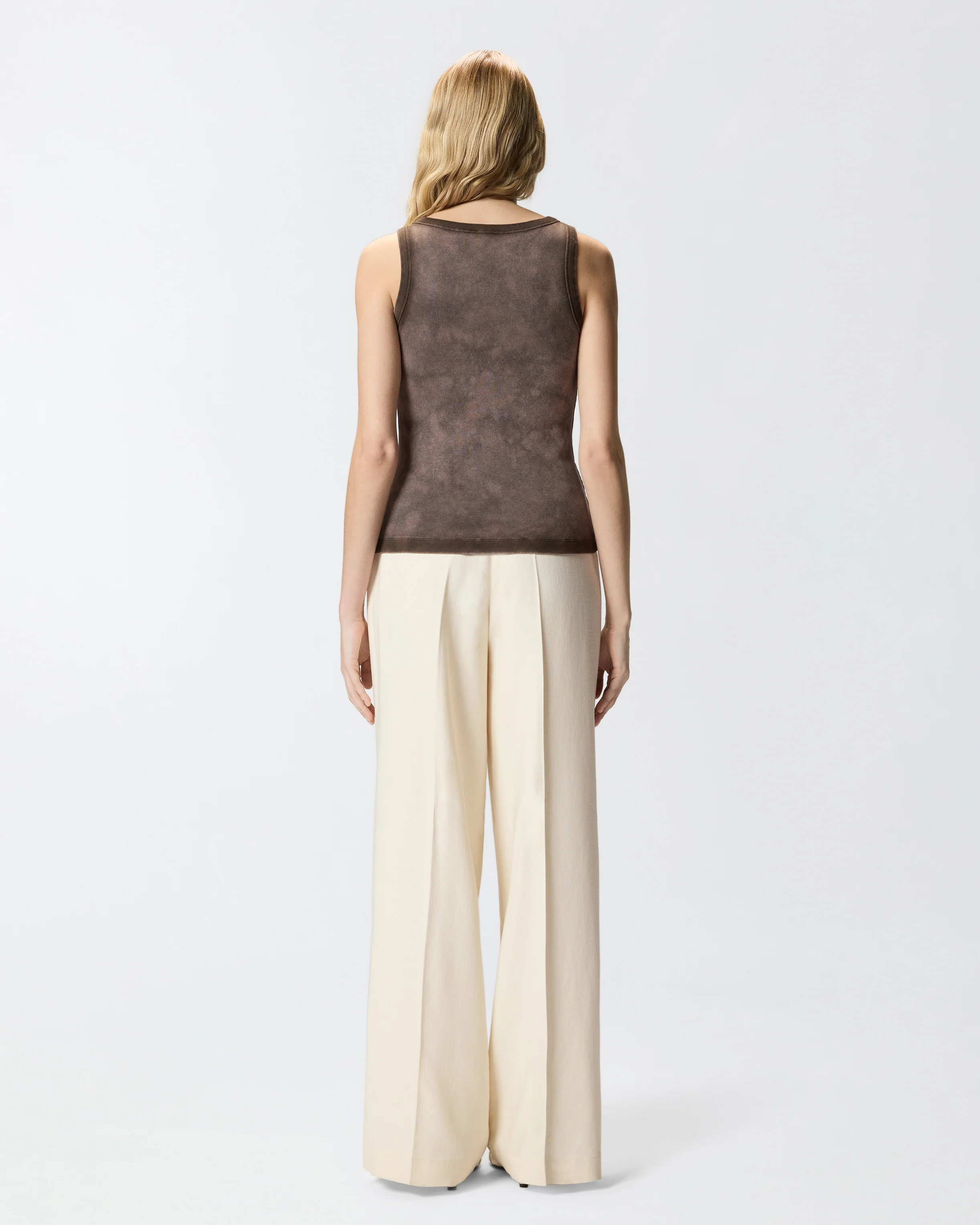 Spray-effect vest top with PINKO embroidery - Image 3