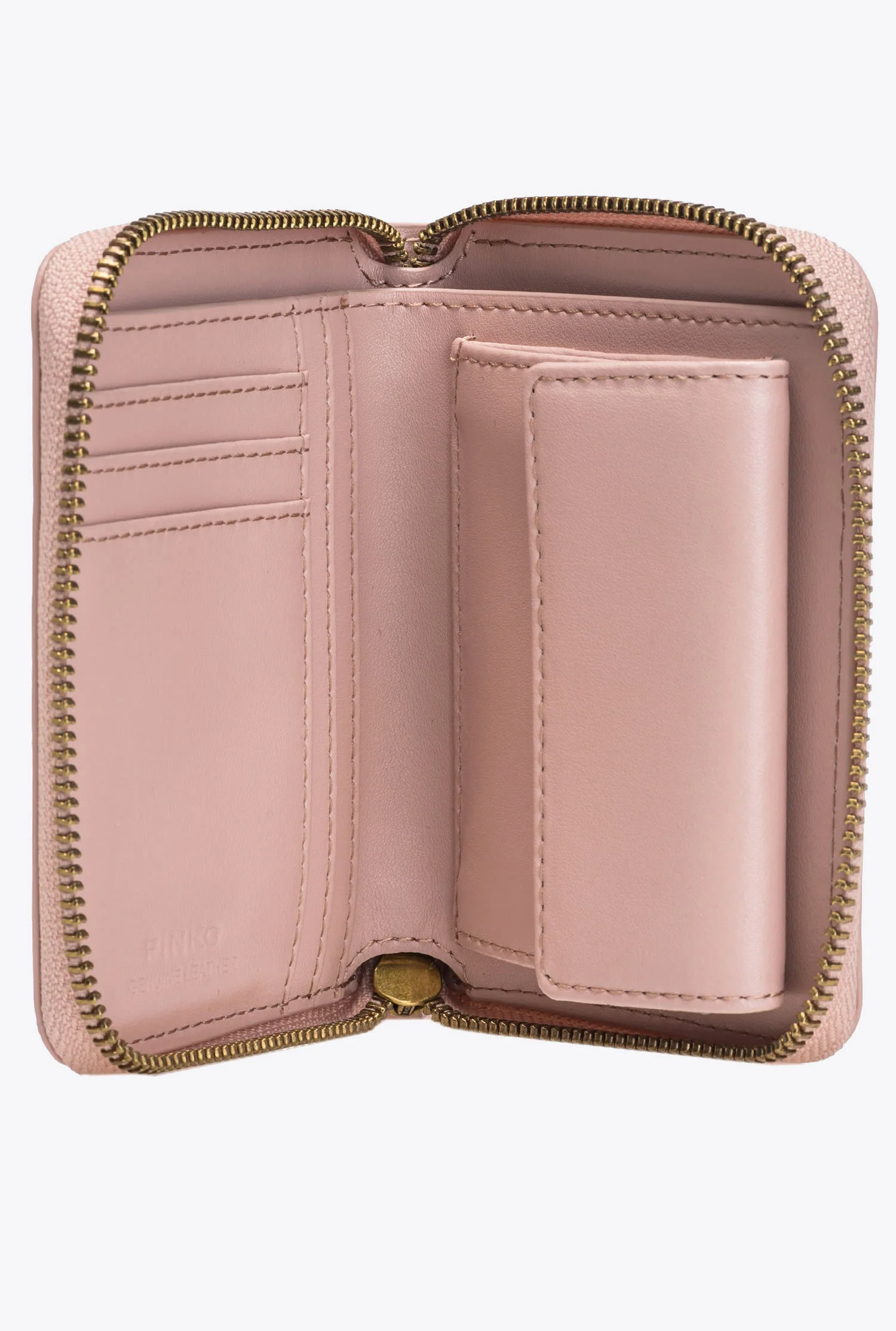 Square leather zip-around purse - Image 3