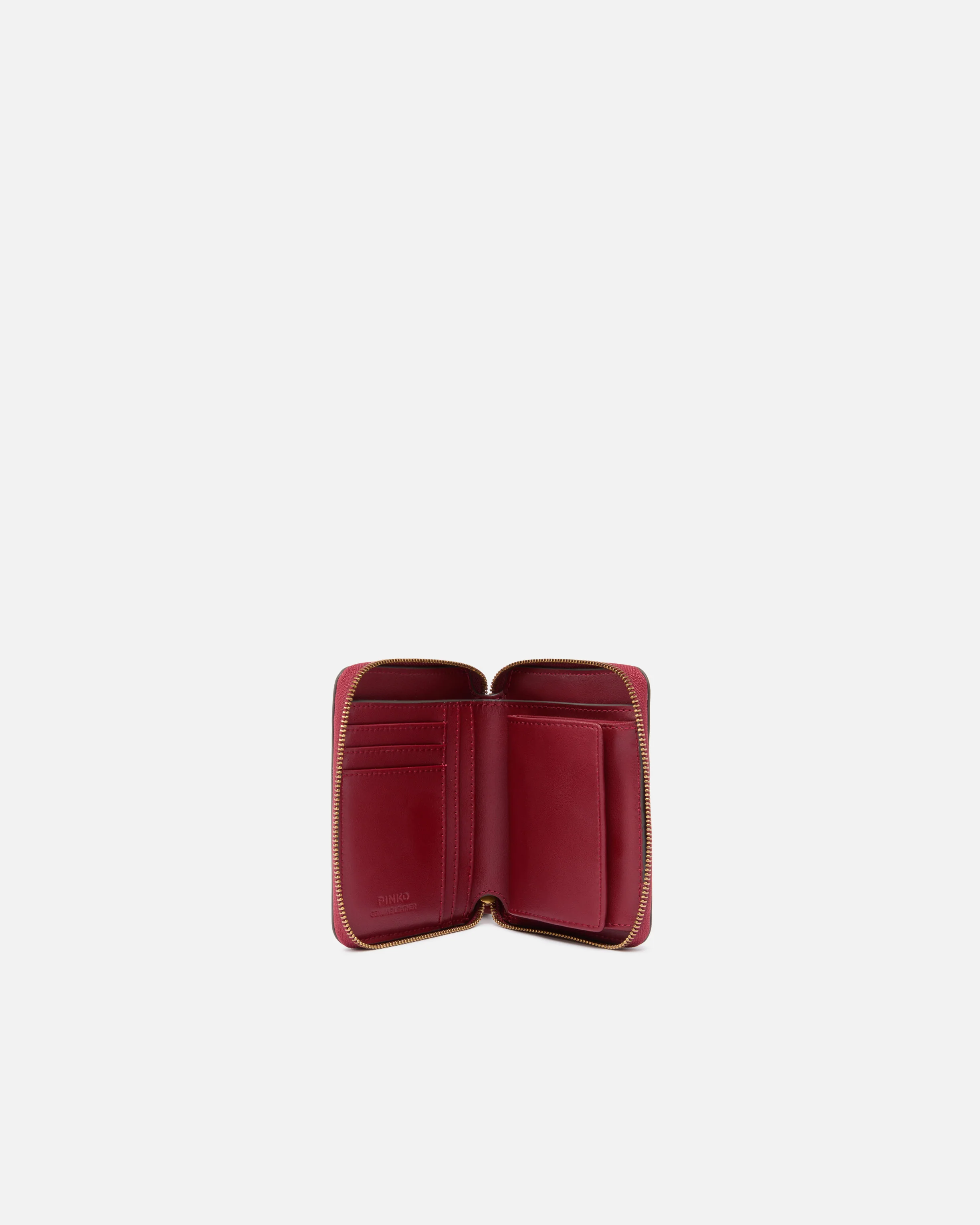 Square leather zip-around purse - Image 3