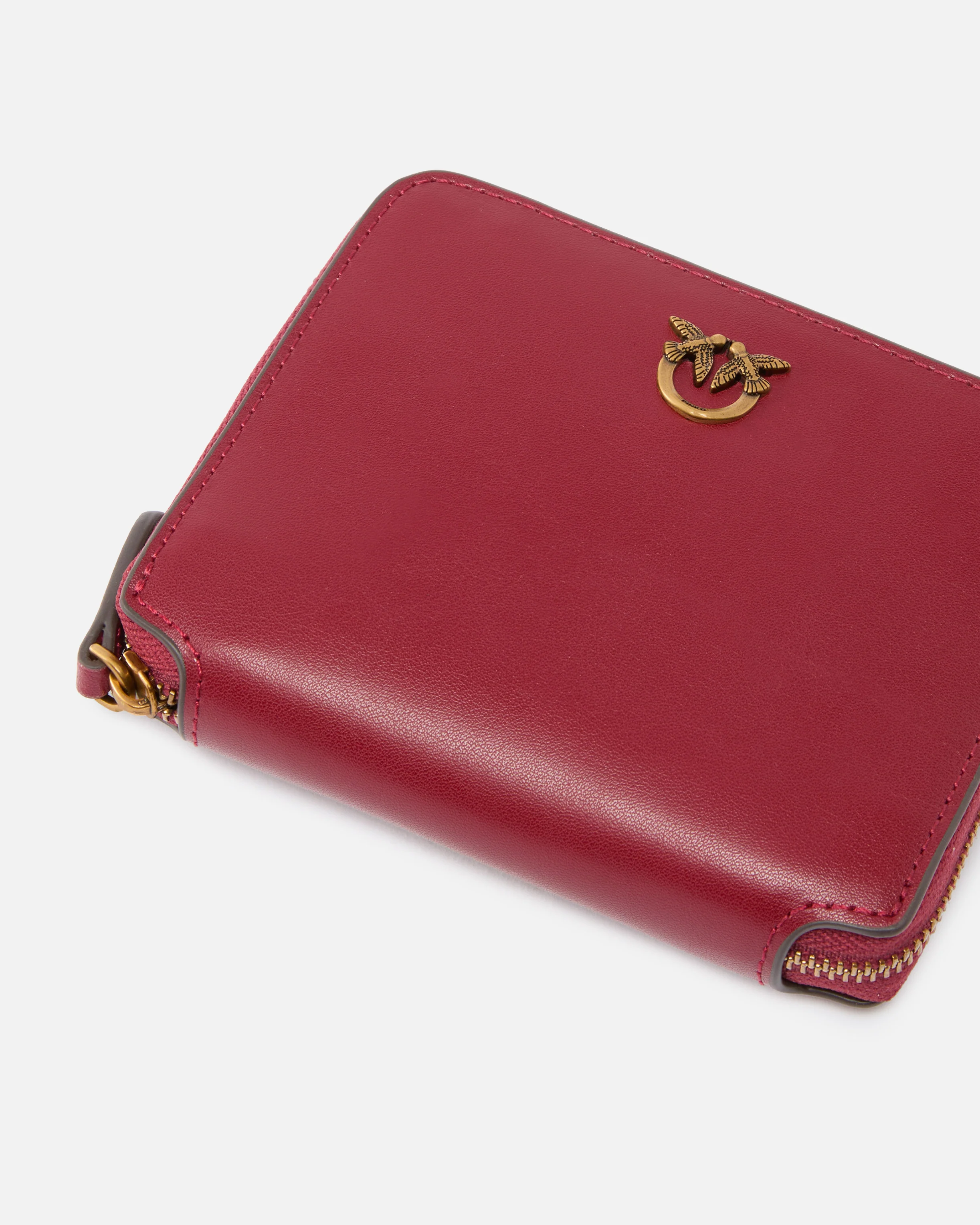 Square leather zip-around purse - Image 4