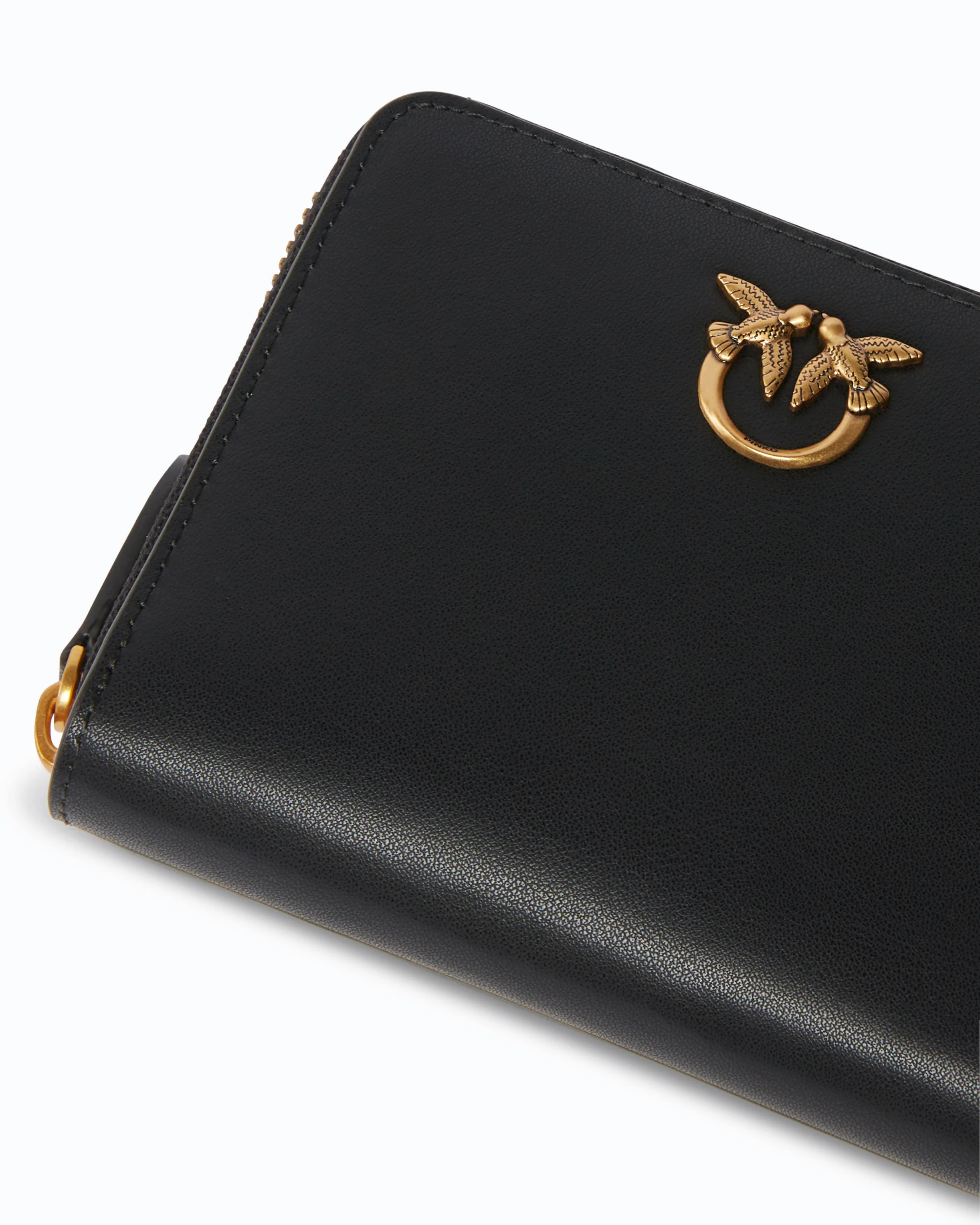 Square leather zip-around purse - Image 4