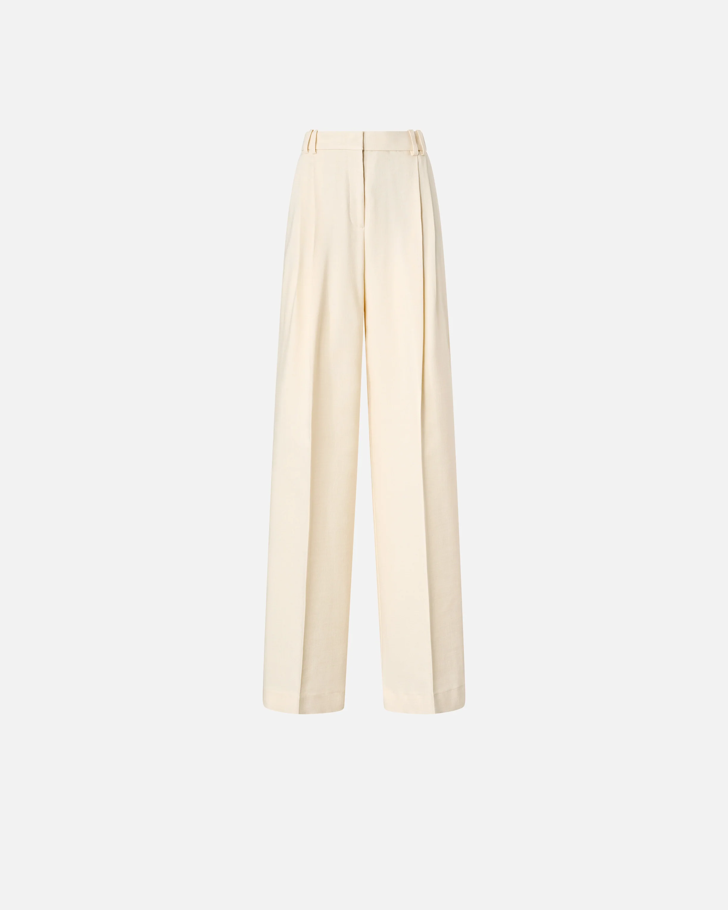 Straight-cut trousers with pressed pleat detail - Image 5