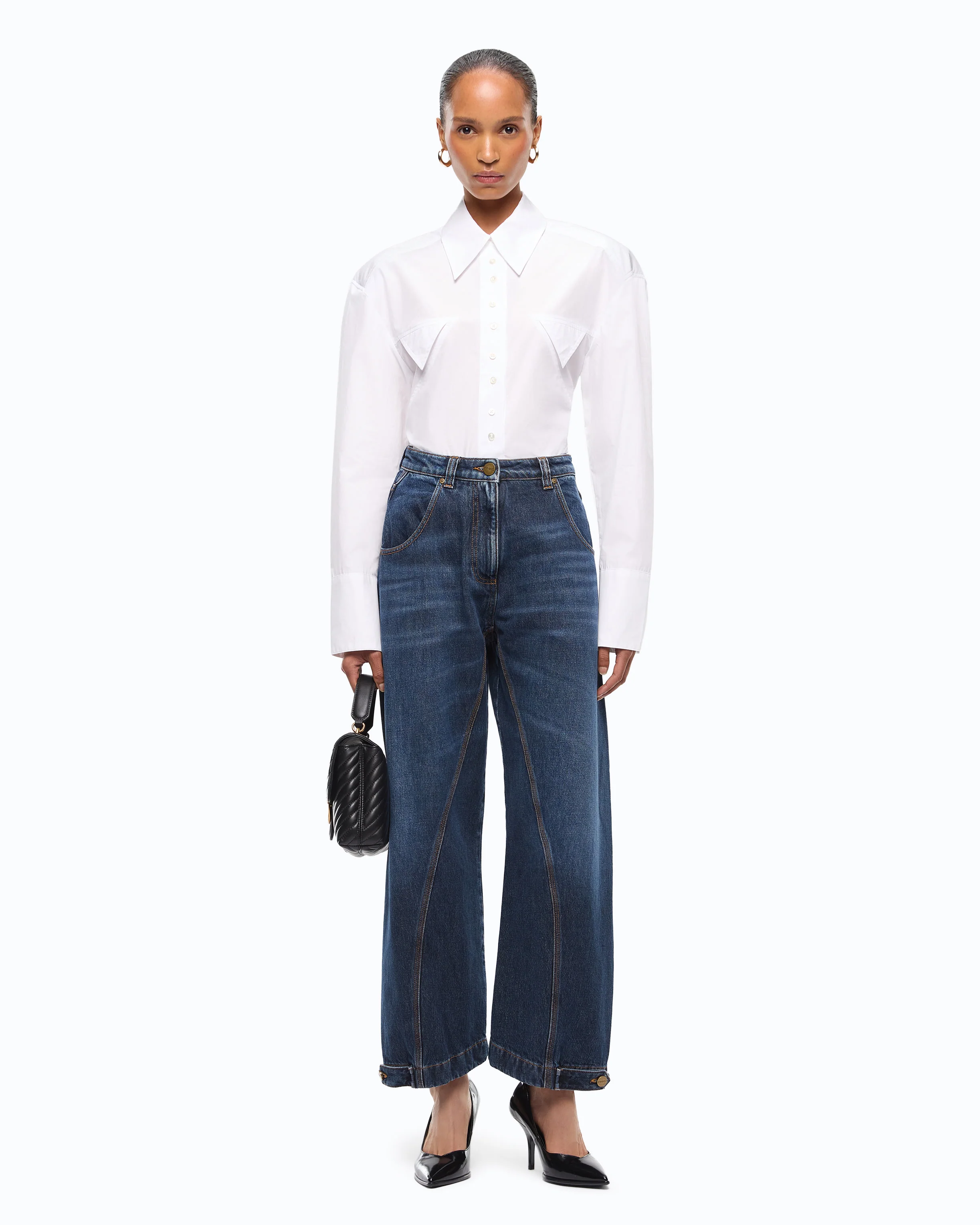 Straight-fit jeans with workwear loop