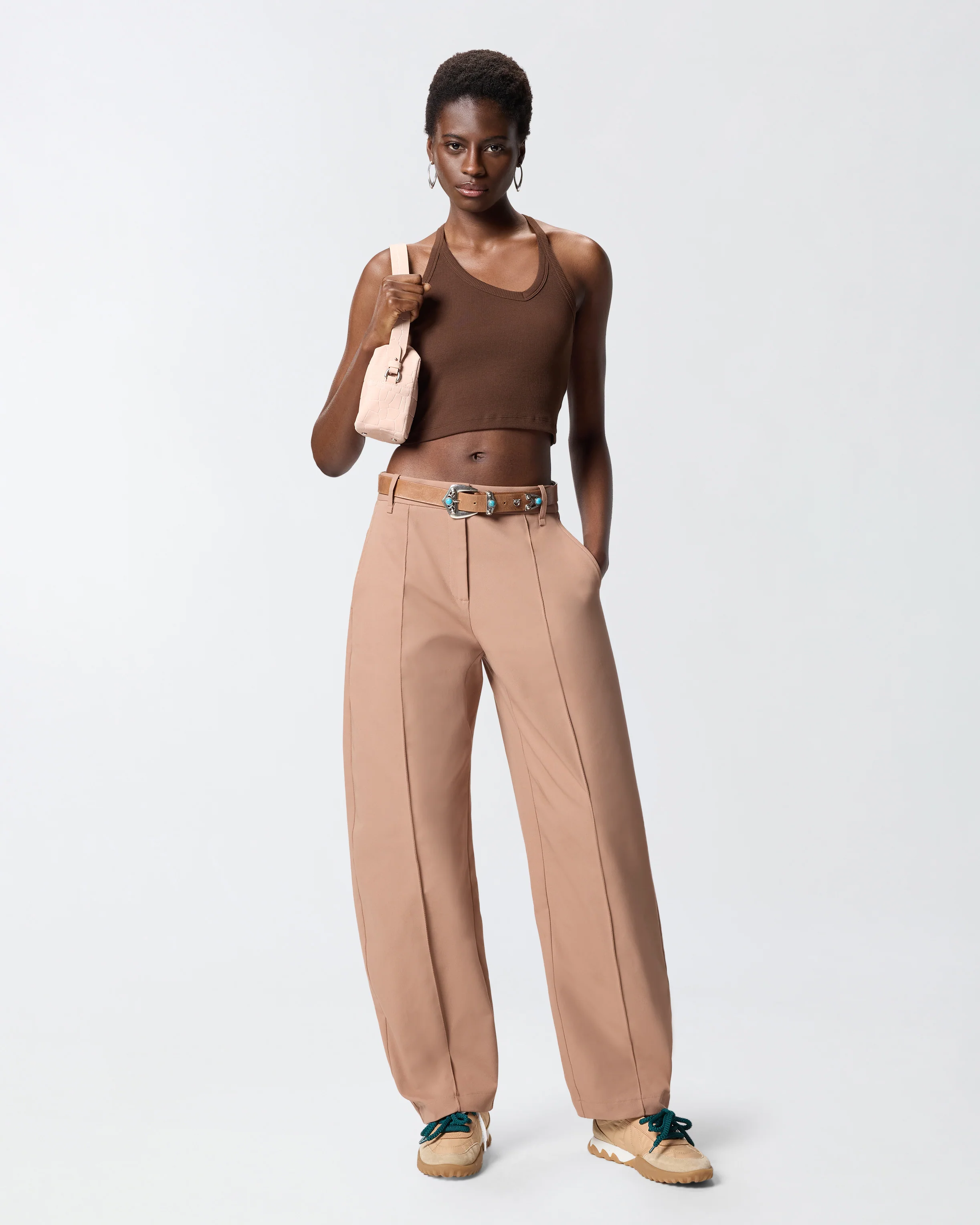 Stretch knit trousers