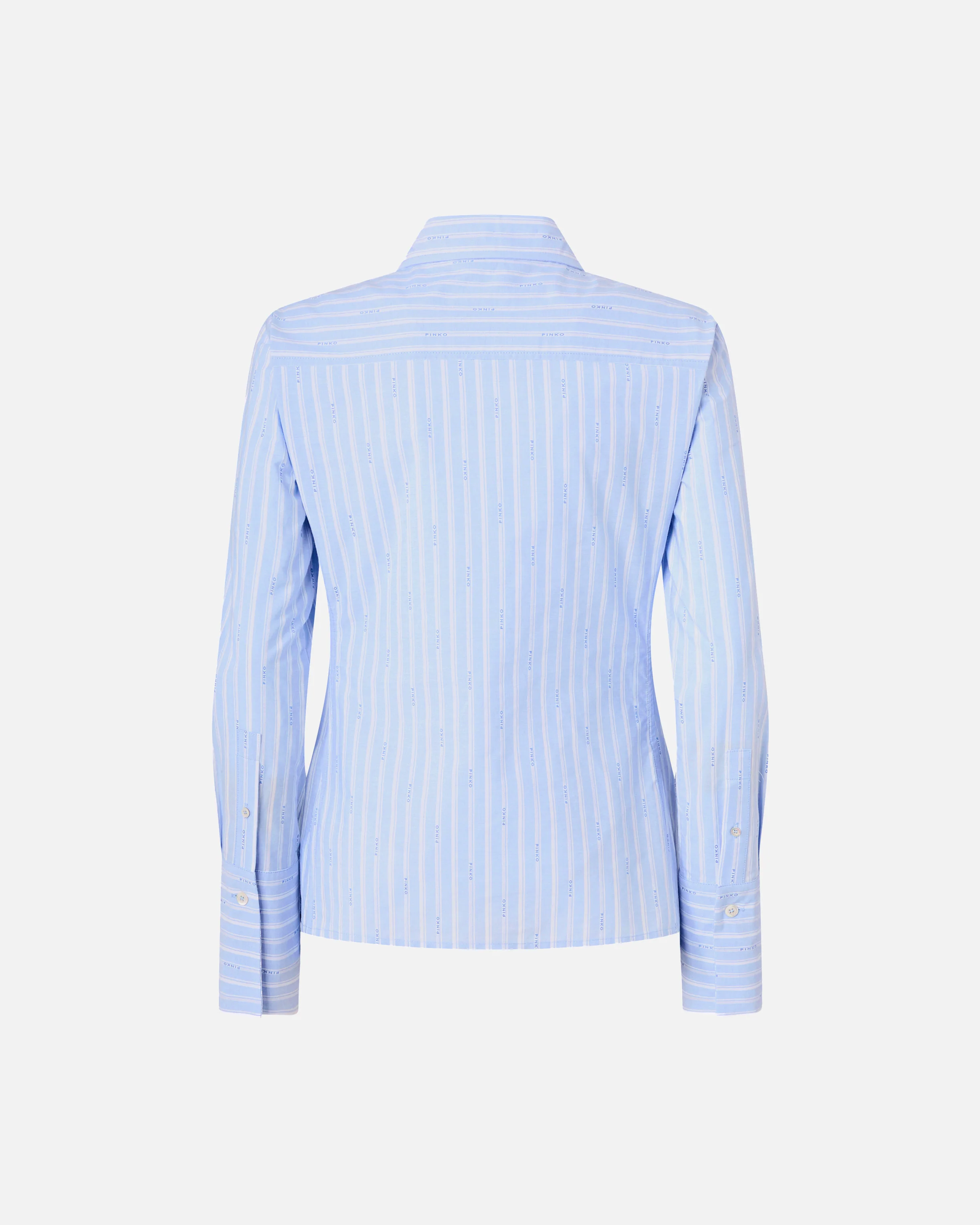 Striped cotton shirt with logo - Image 6