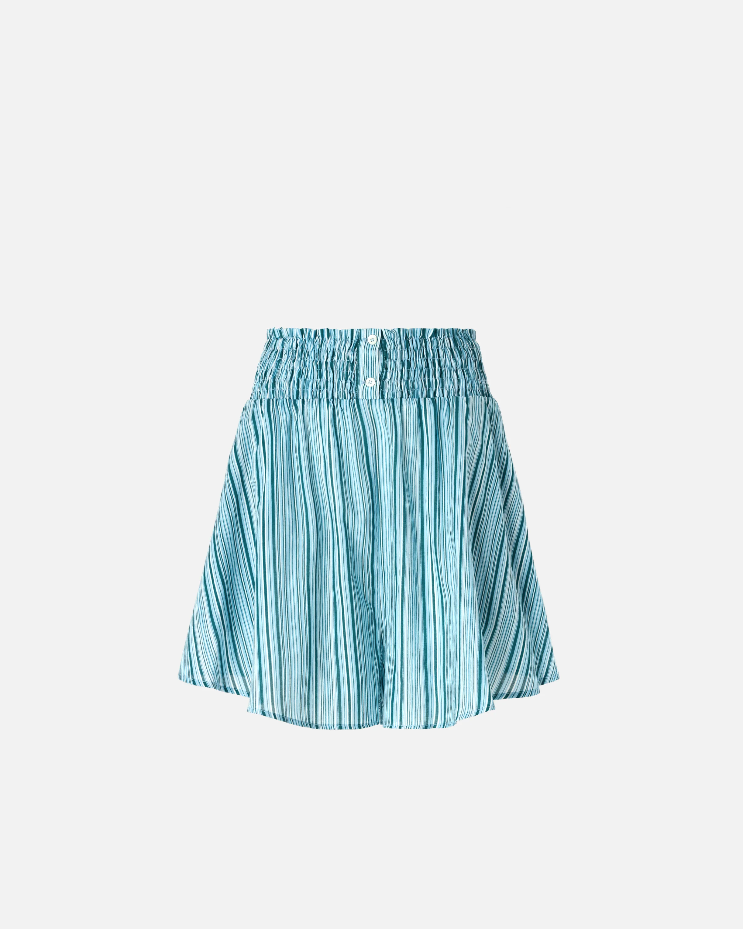 Striped cotton shorts with elasticated waist - Image 5
