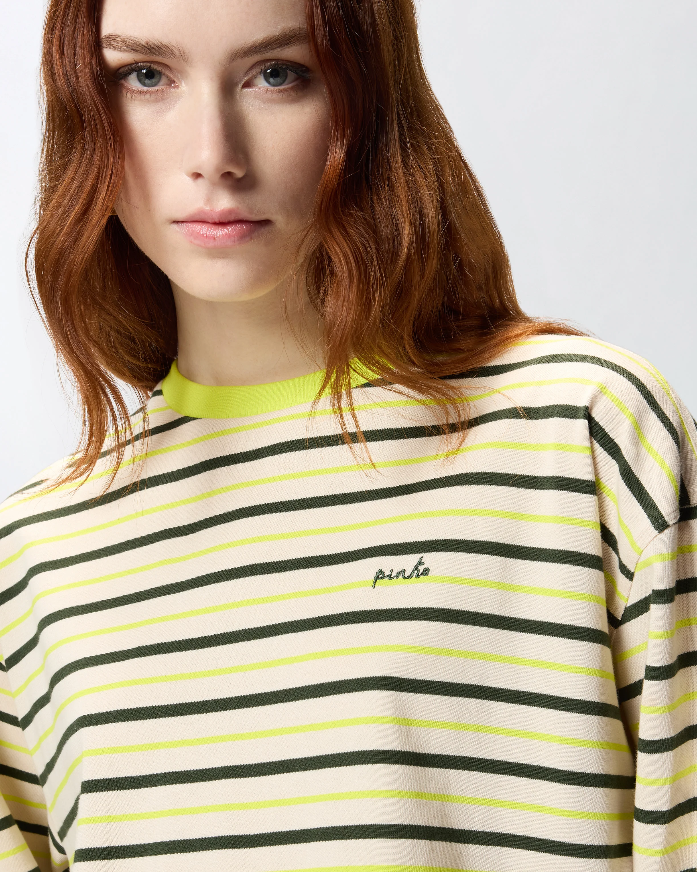 Striped top with PINKO embroidery - Image 4
