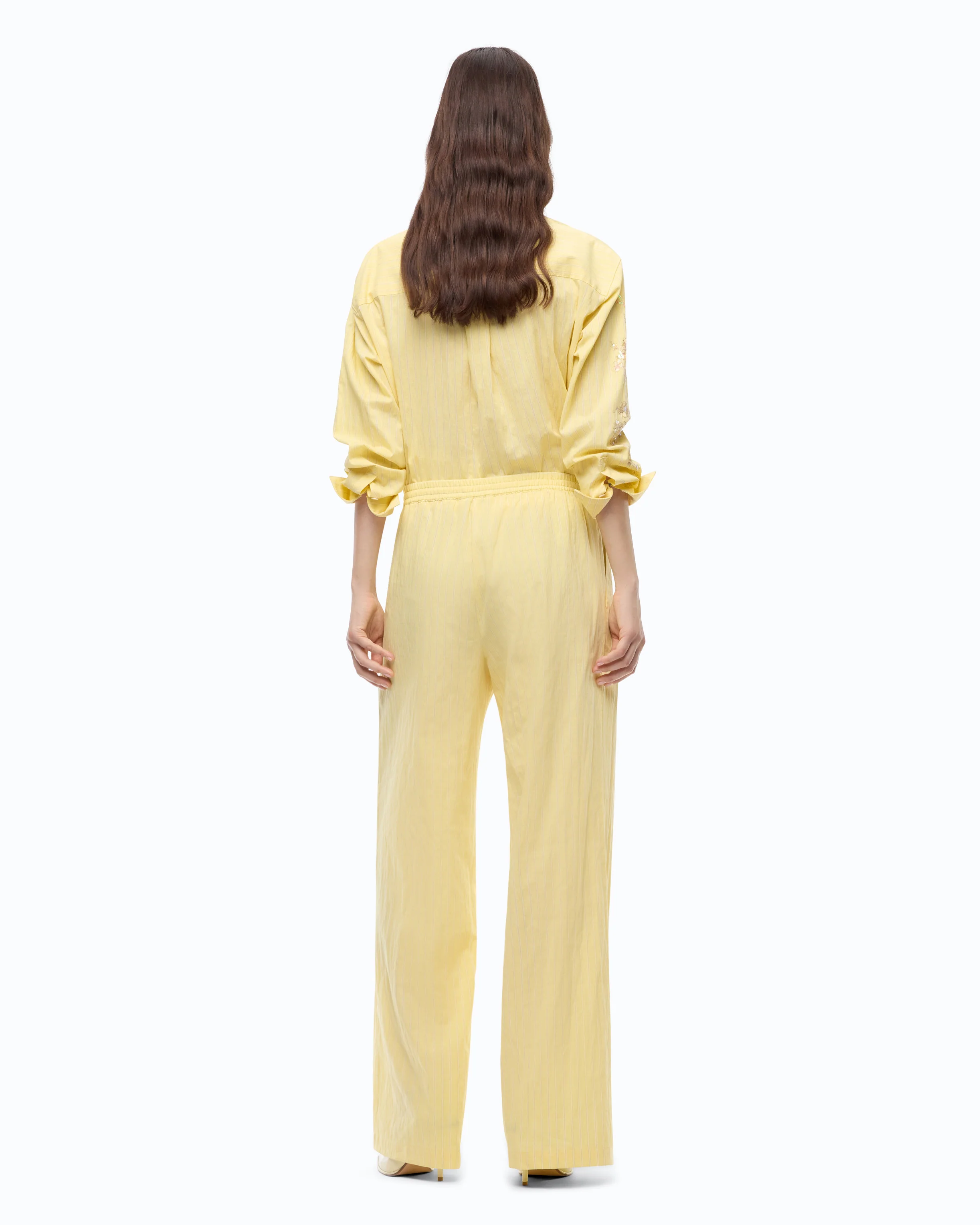 Striped trousers with drawstring waist - Image 4