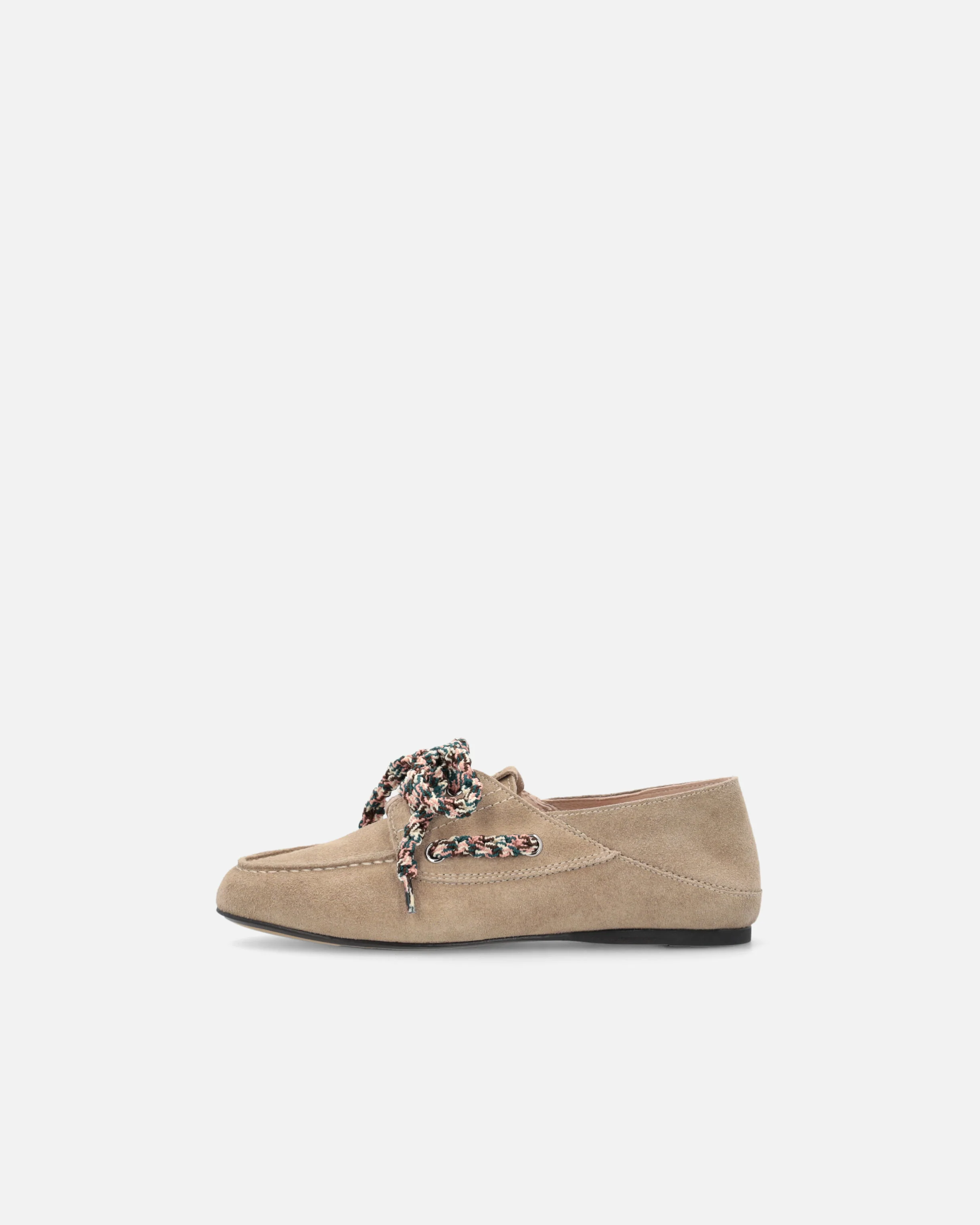 Suede moccasins with multicoloured laces - Image 5