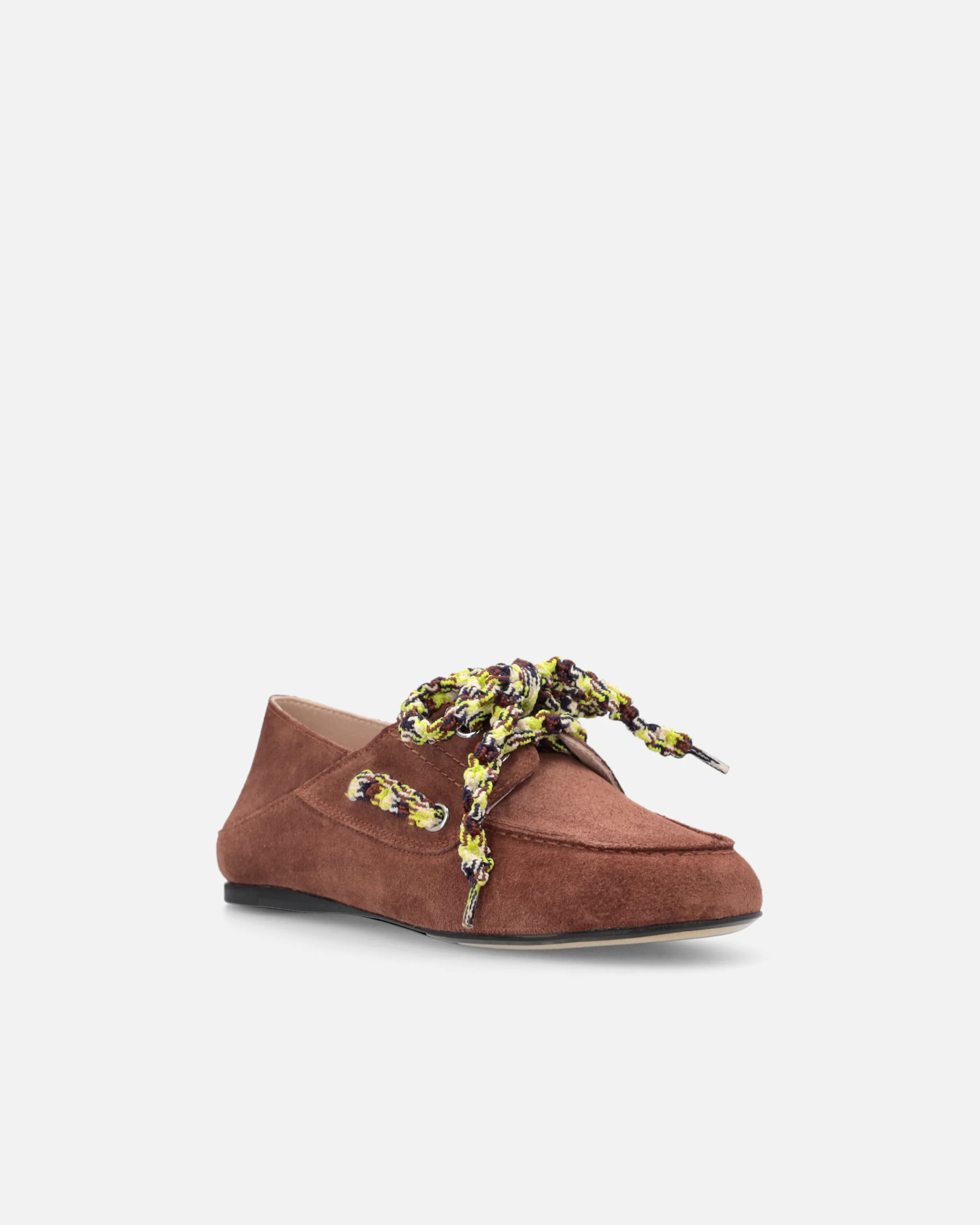 Suede moccasins with multicoloured laces - Image 2
