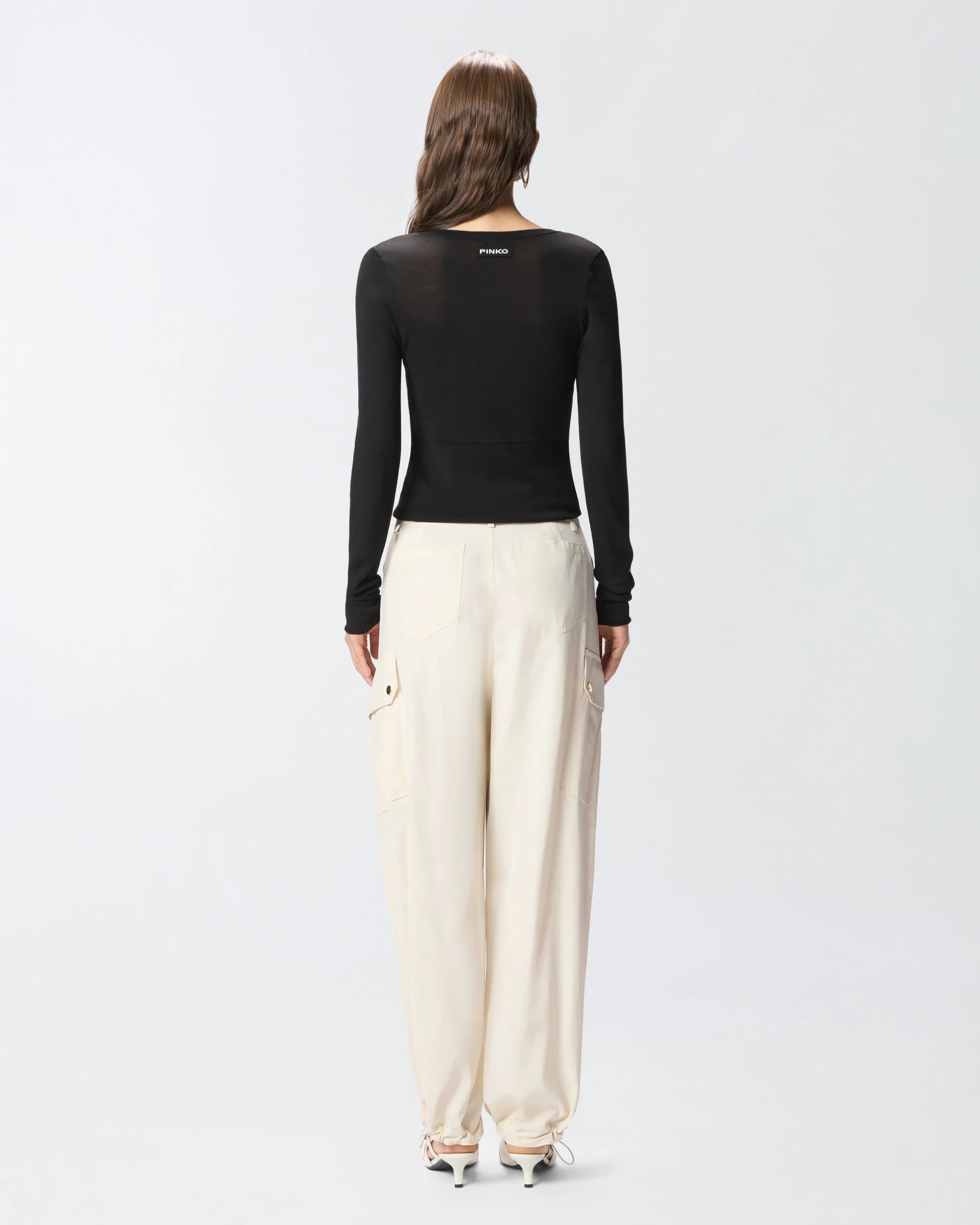 Sweater with open V-neck - Image 3
