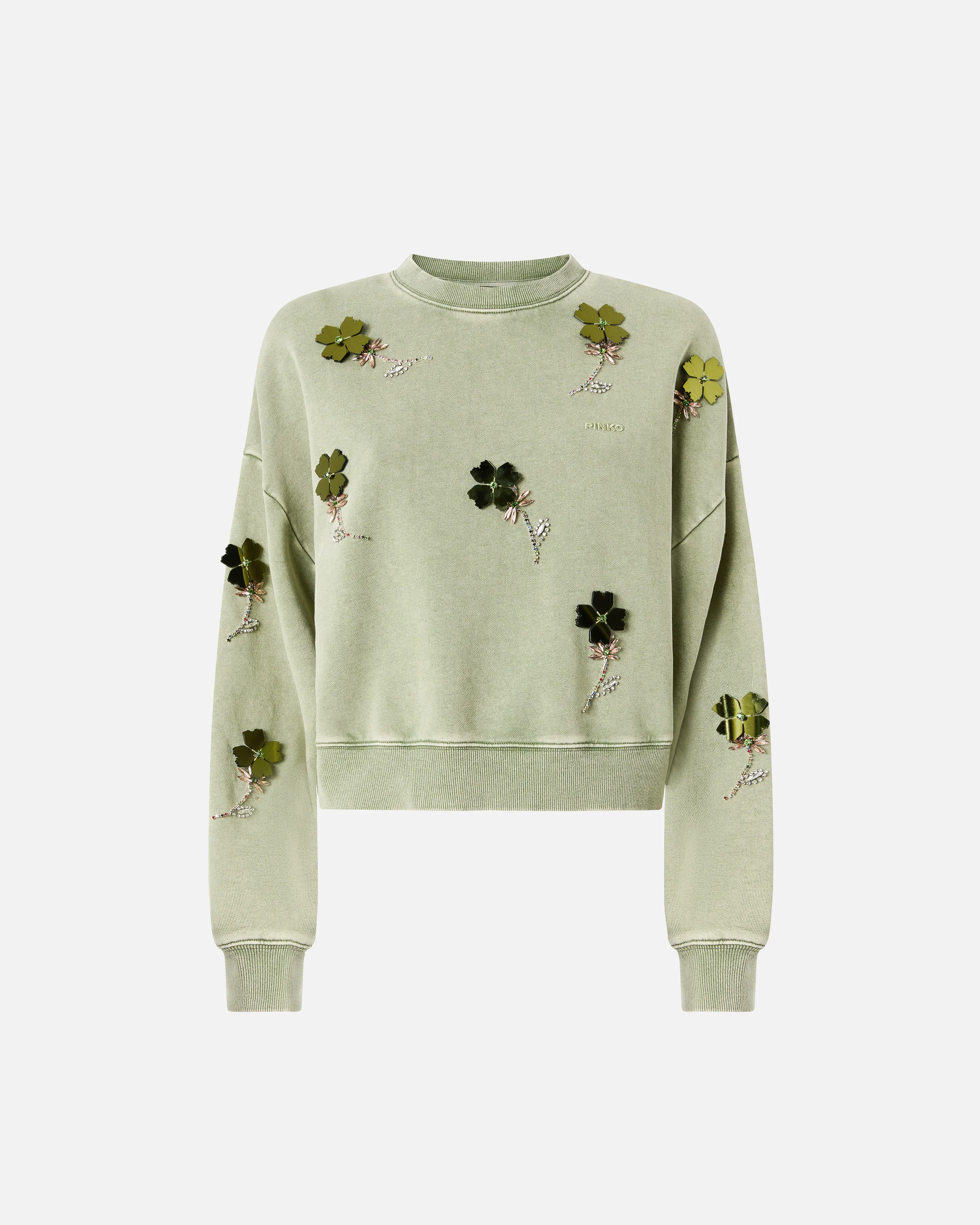 Sweatshirt with jewel flowers - Image 5
