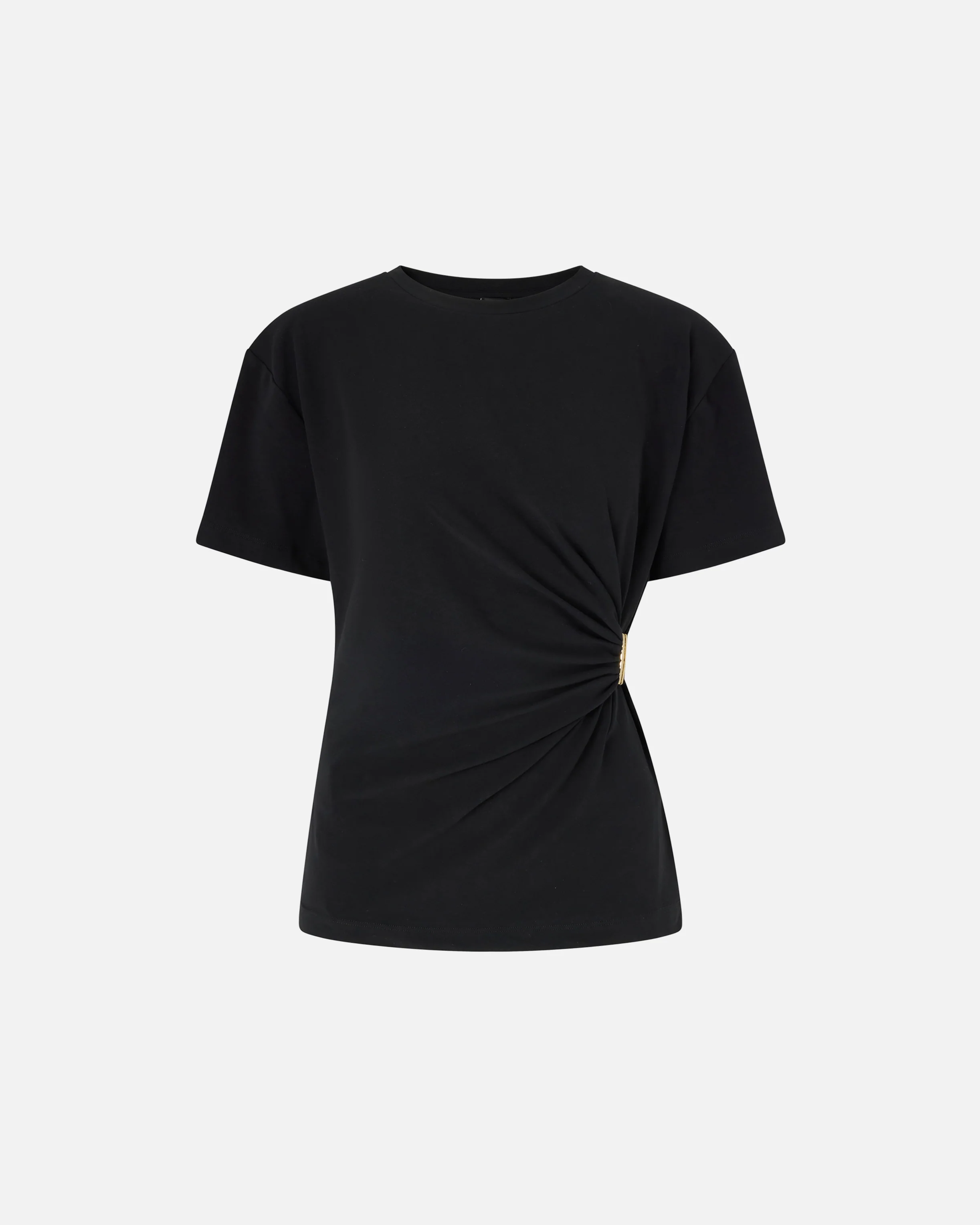 T-shirt with draping and gold detail - Image 5