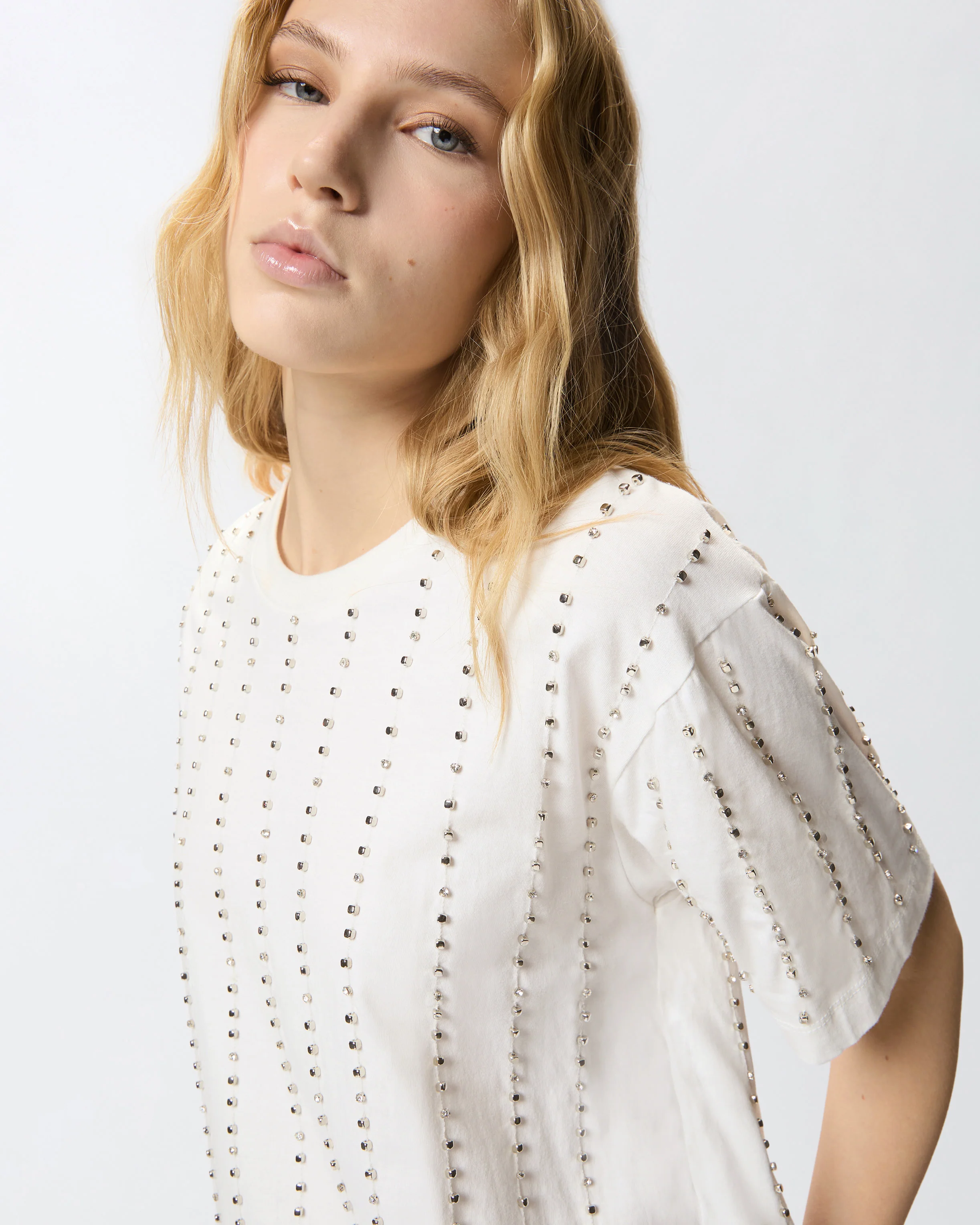 T-shirt with jewel stripes - Image 4
