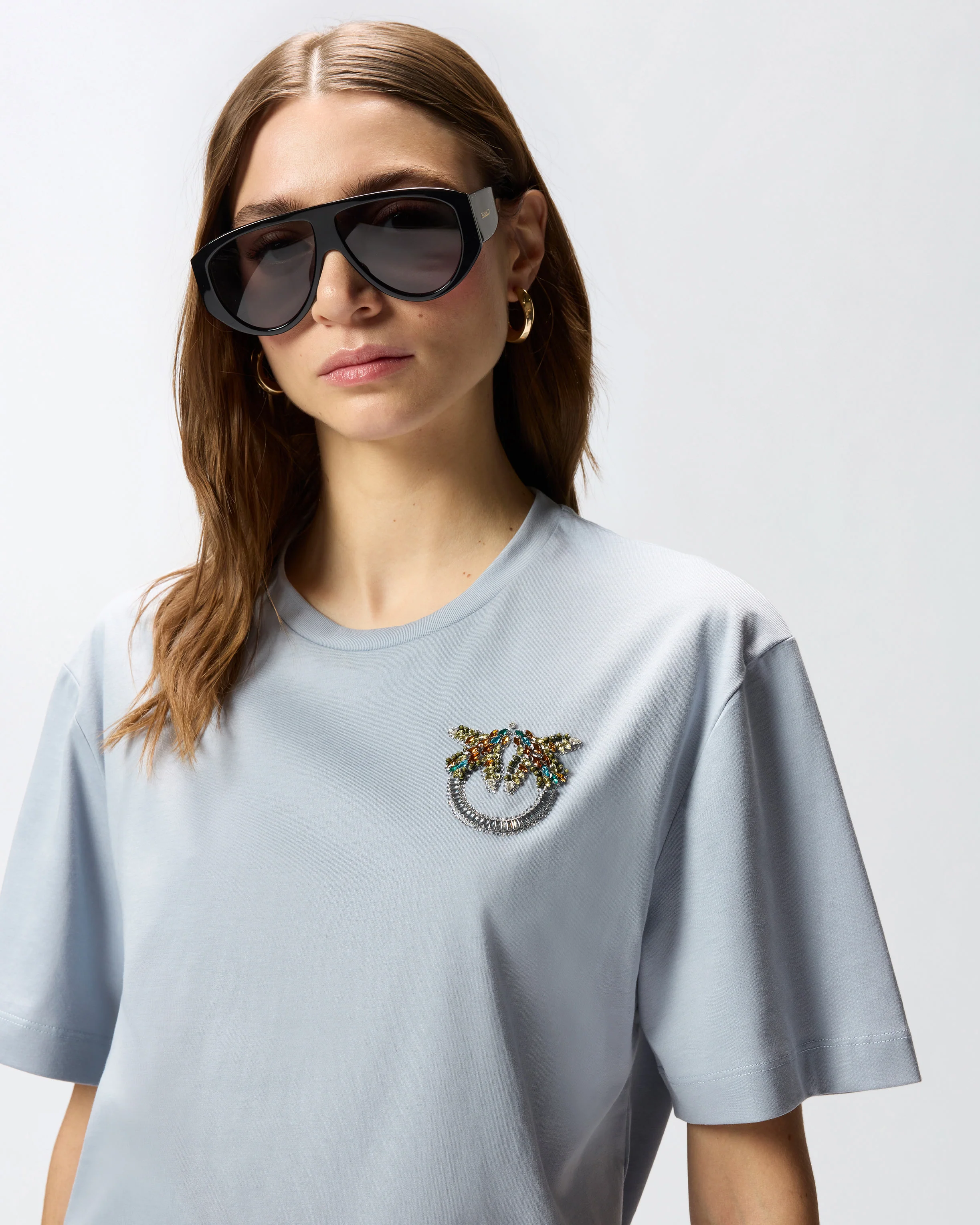 T-shirt with Love Birds jewel detail - Image 4